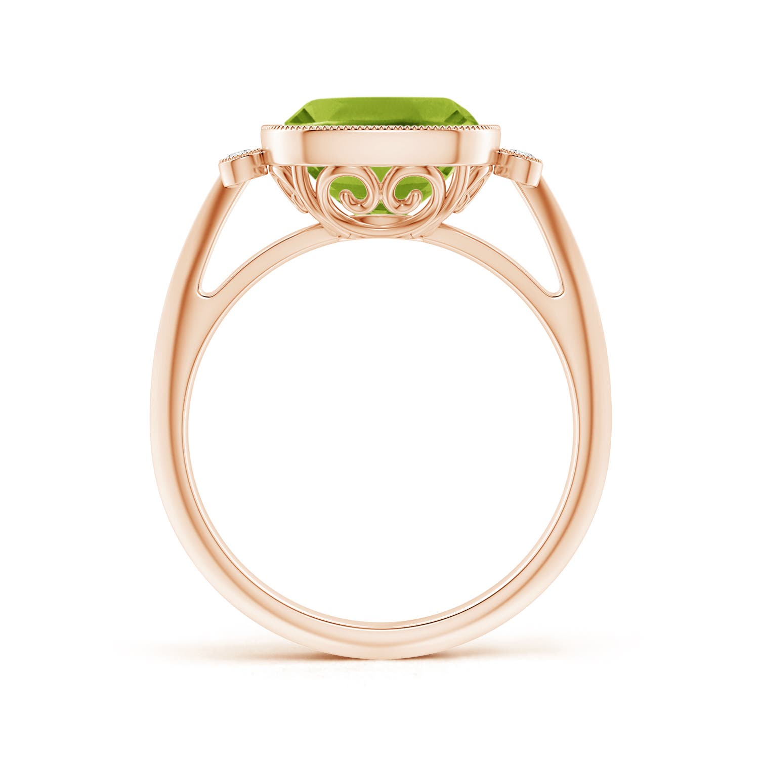 AAA - Peridot / 2.84 CT / 14 KT Rose Gold