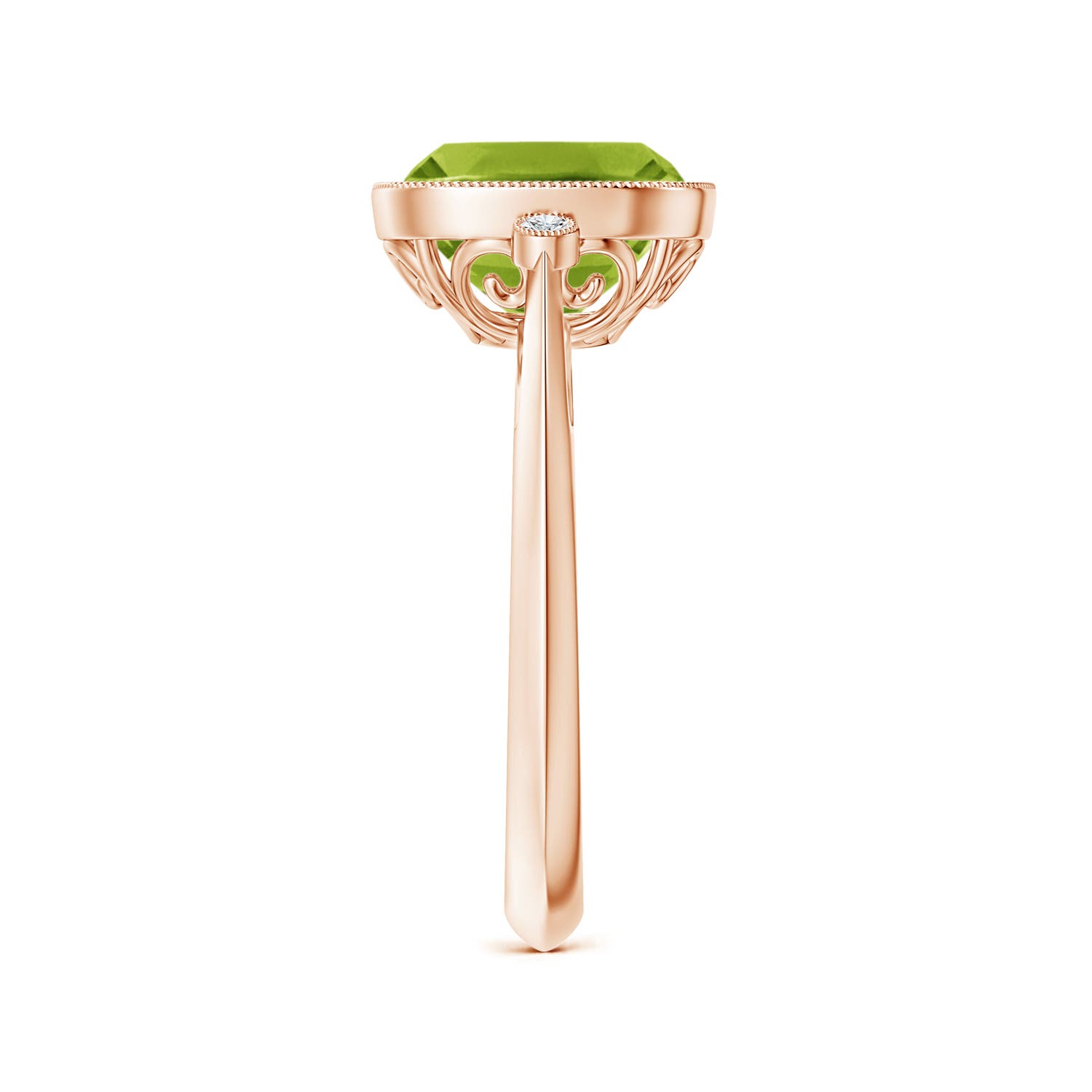 AAA - Peridot / 2.84 CT / 14 KT Rose Gold