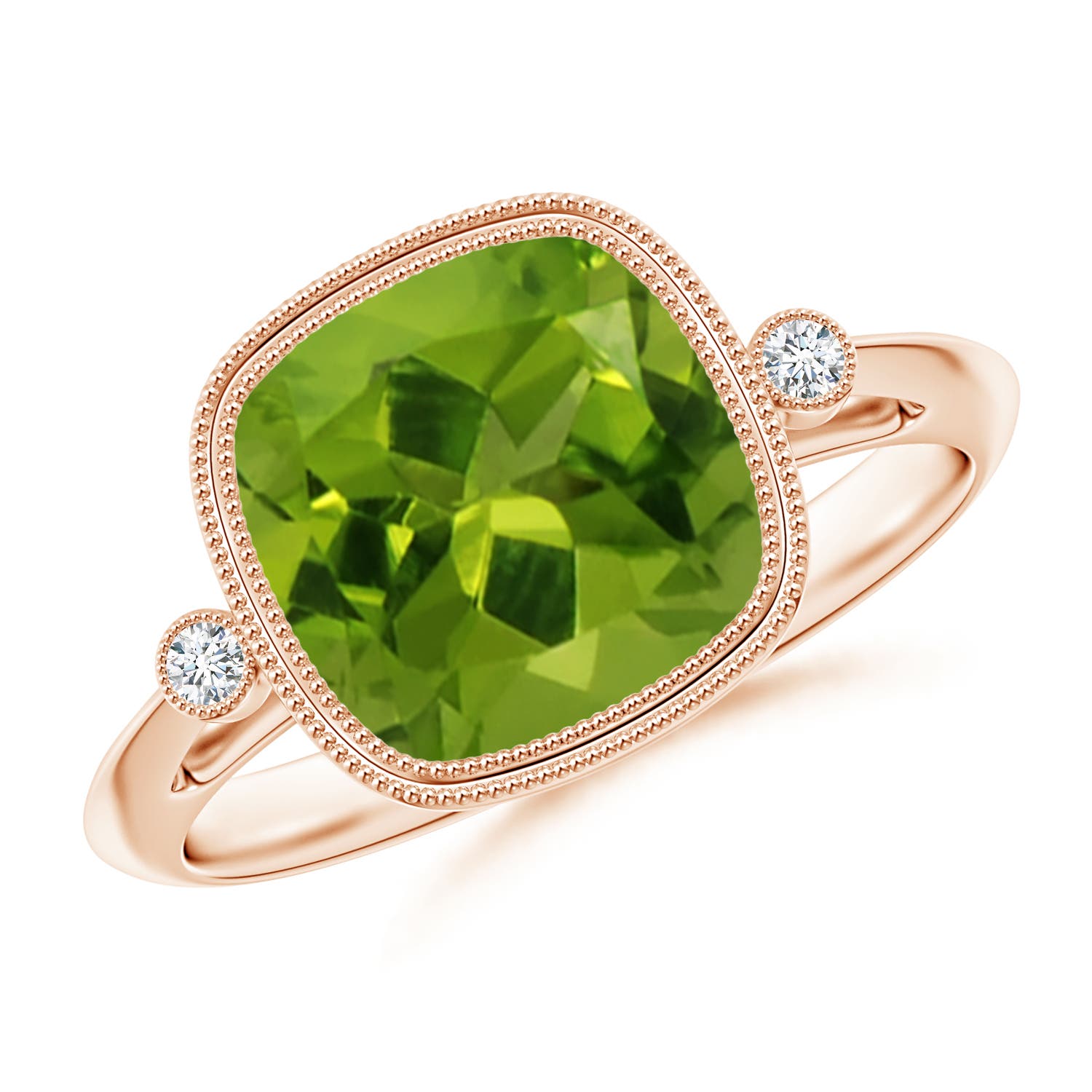 AAAA - Peridot / 2.84 CT / 14 KT Rose Gold