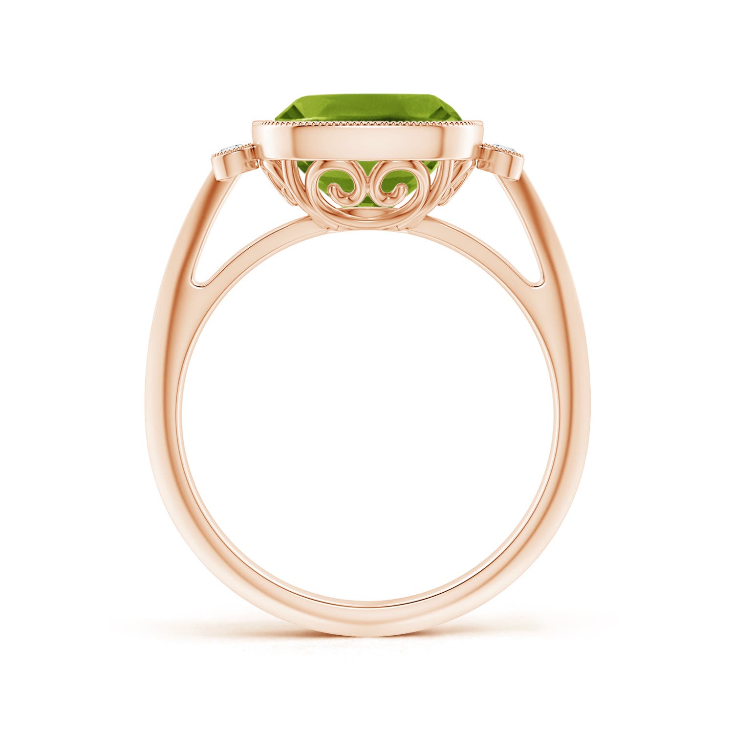 AAAA - Peridot / 2.84 CT / 14 KT Rose Gold