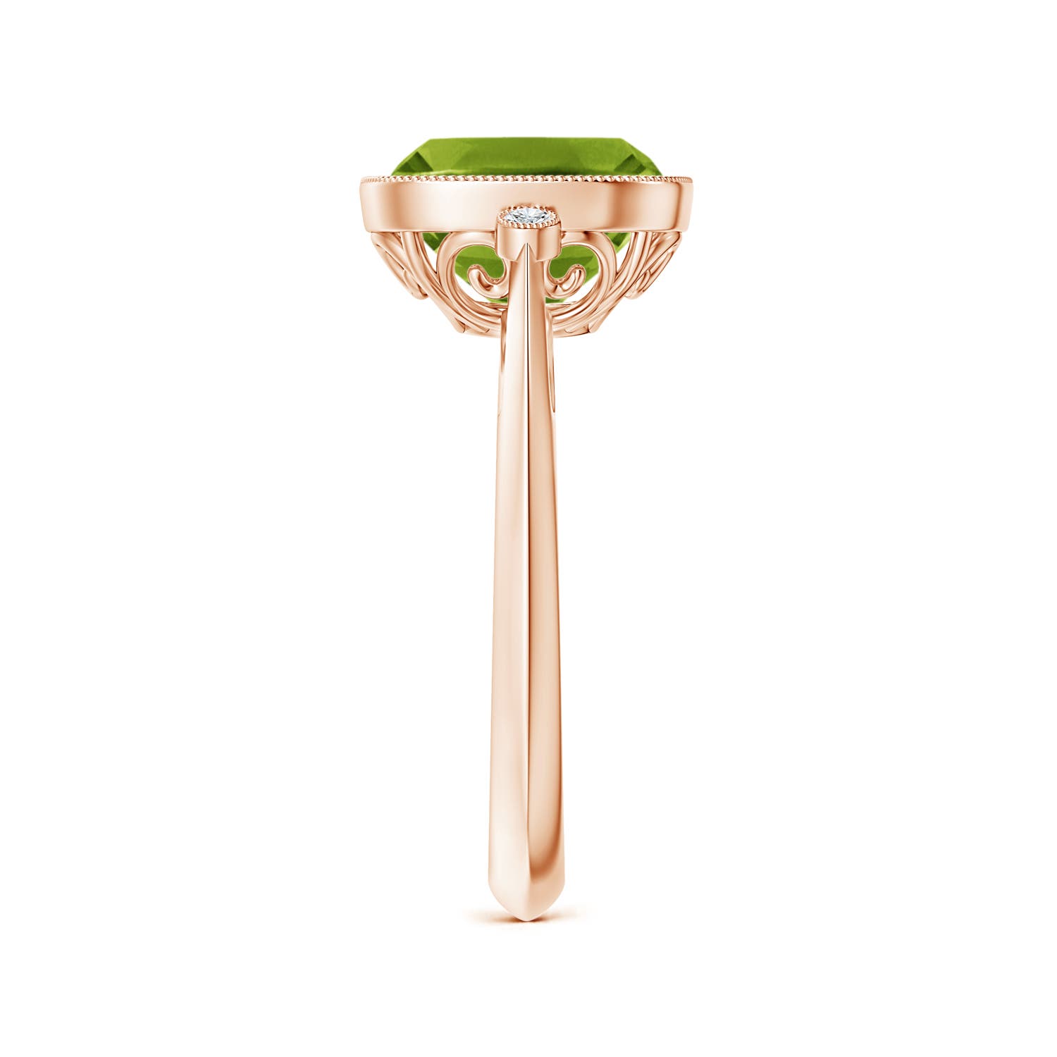 AAAA - Peridot / 2.84 CT / 14 KT Rose Gold