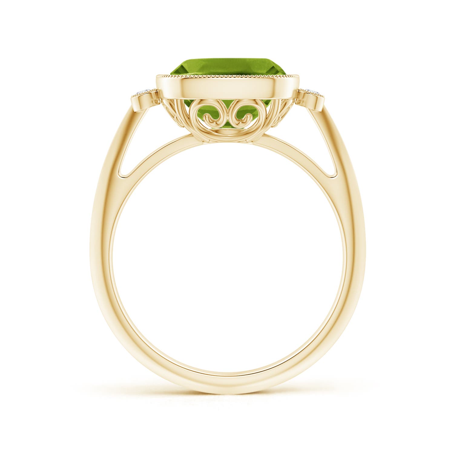 AAAA - Peridot / 2.84 CT / 14 KT Yellow Gold