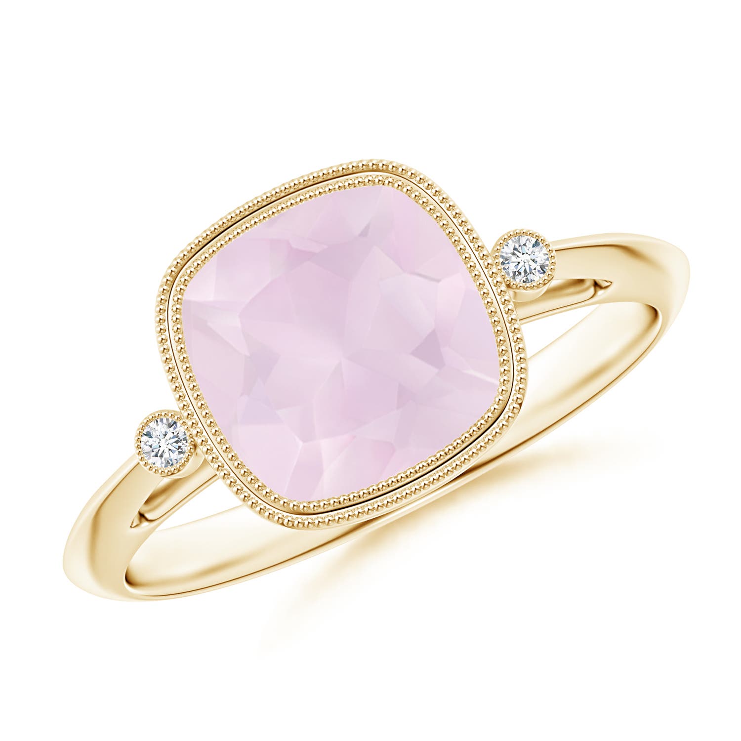 A - Rose Quartz / 1.94 CT / 14 KT Yellow Gold