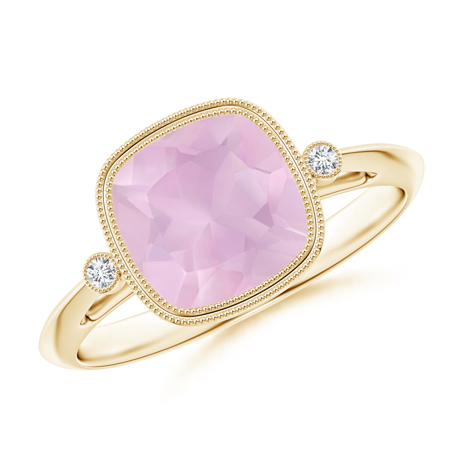 AAA - Rose Quartz / 1.94 CT / 14 KT Yellow Gold