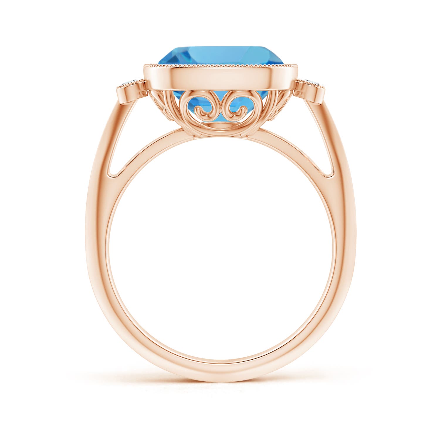 AA - Swiss Blue Topaz / 5.21 CT / 14 KT Rose Gold