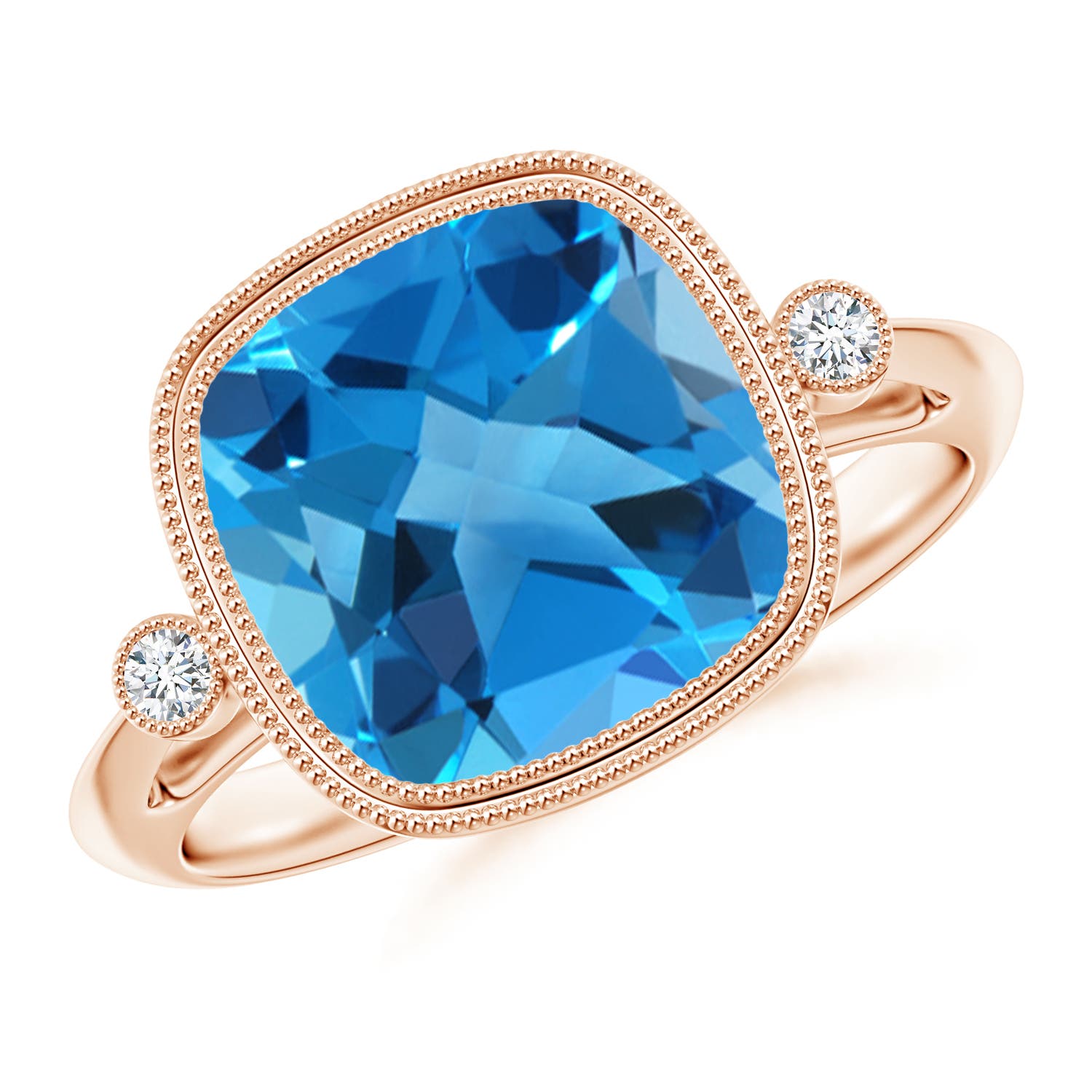 AAAA - Swiss Blue Topaz / 5.21 CT / 14 KT Rose Gold