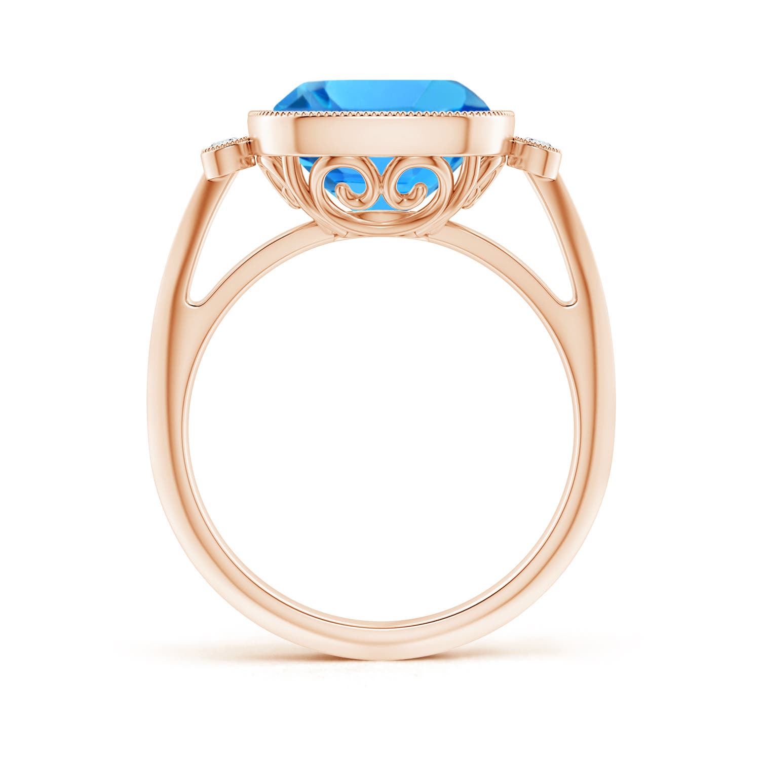 AAAA - Swiss Blue Topaz / 5.21 CT / 14 KT Rose Gold