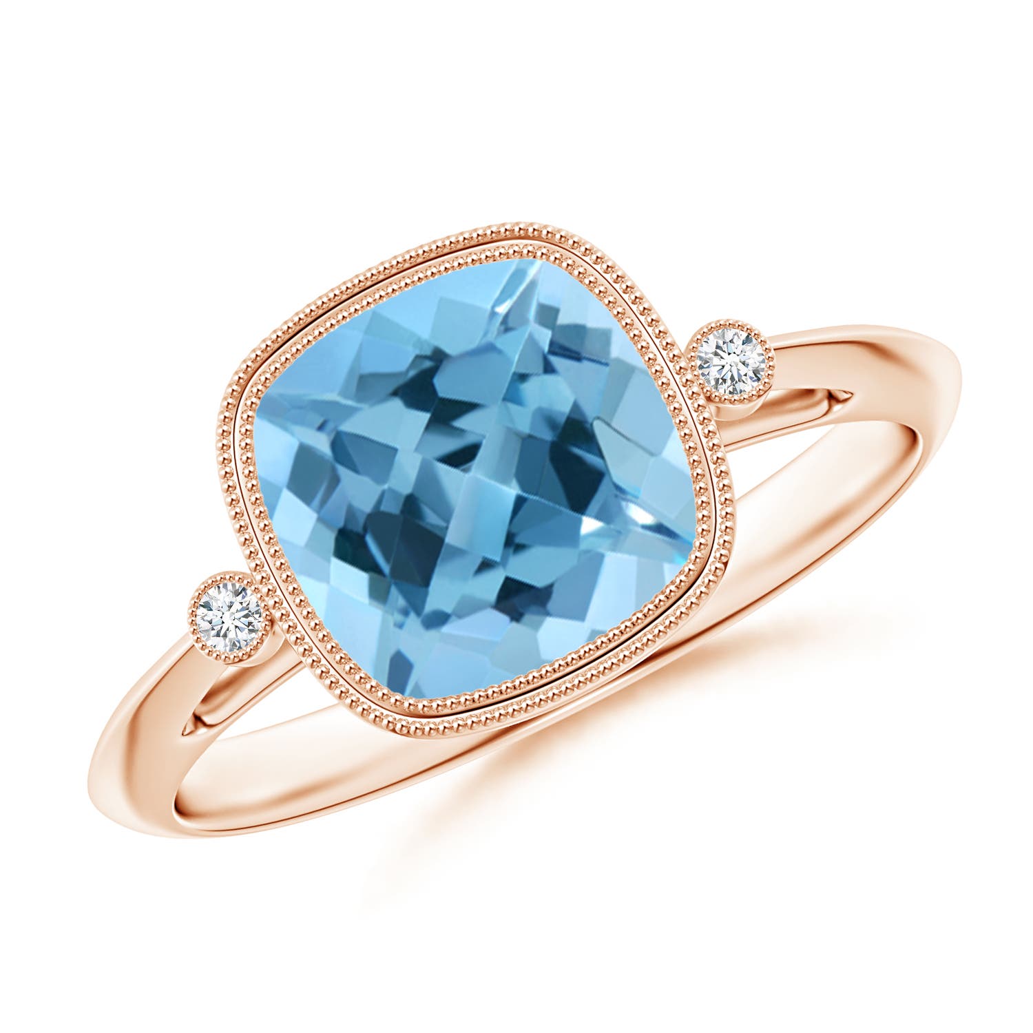 A - Swiss Blue Topaz / 2.54 CT / 14 KT Rose Gold