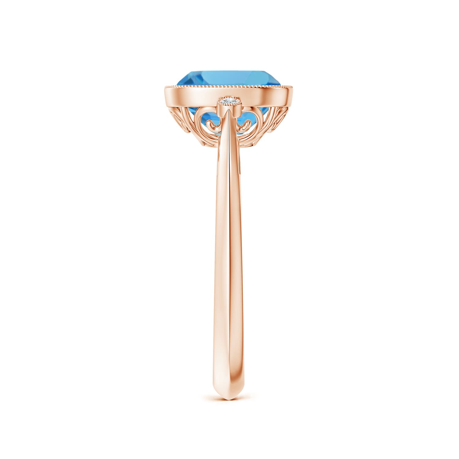 AA - Swiss Blue Topaz / 2.54 CT / 14 KT Rose Gold