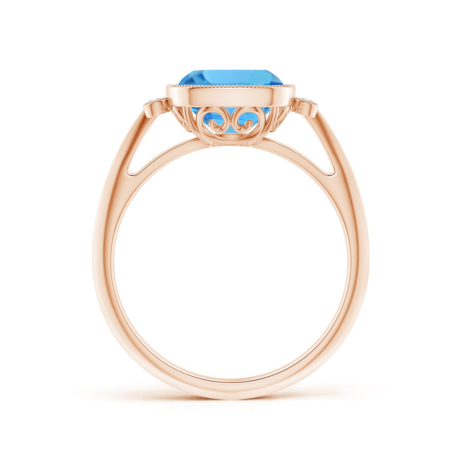 AAA - Swiss Blue Topaz / 2.54 CT / 14 KT Rose Gold