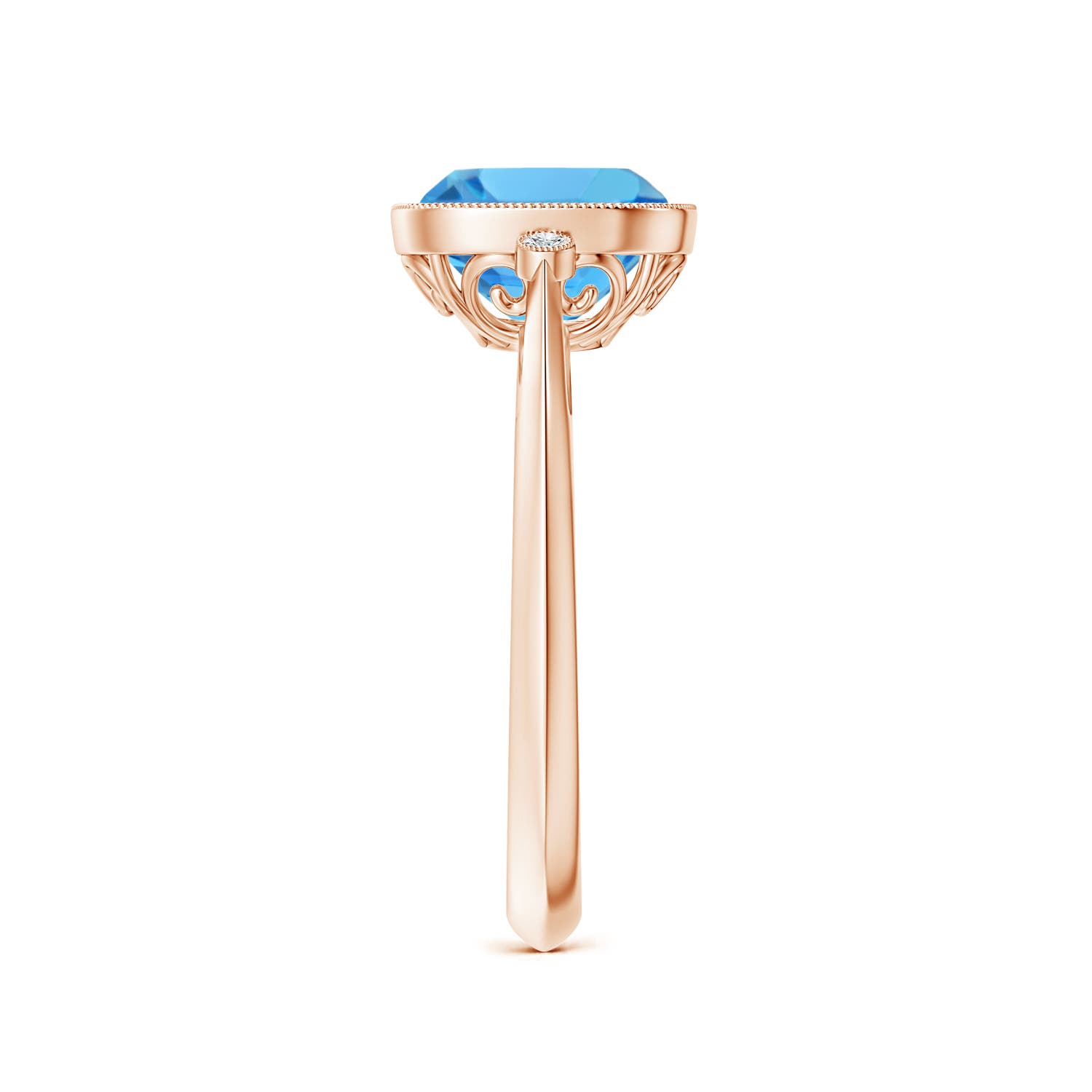 AAA - Swiss Blue Topaz / 2.54 CT / 14 KT Rose Gold