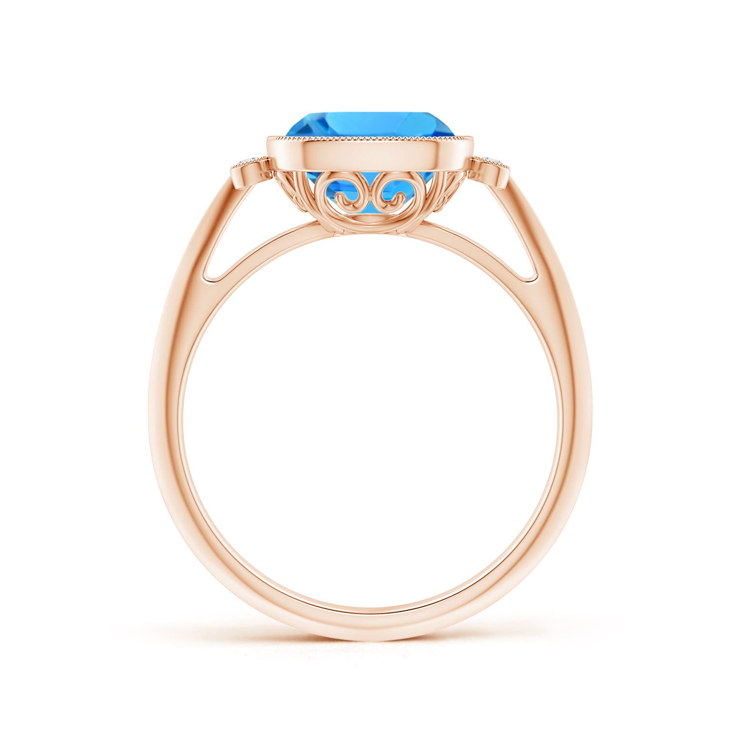 AAAA - Swiss Blue Topaz / 2.54 CT / 14 KT Rose Gold