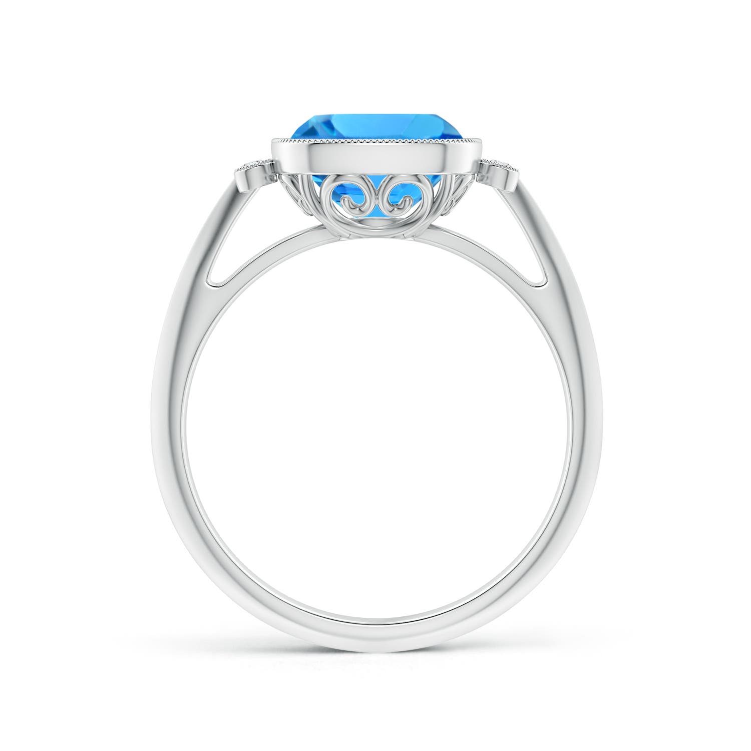 AAAA - Swiss Blue Topaz / 2.54 CT / 14 KT White Gold