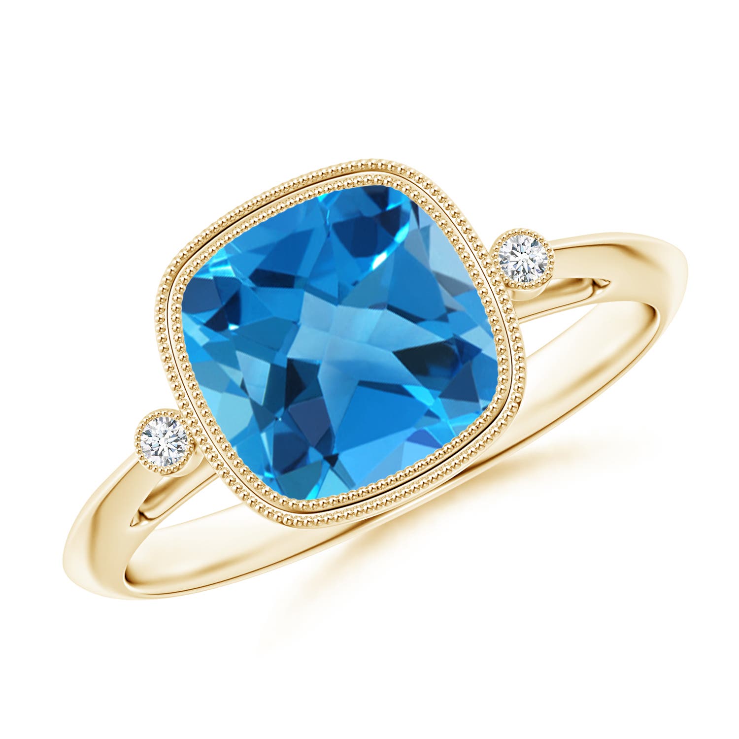 AAAA - Swiss Blue Topaz / 2.54 CT / 14 KT Yellow Gold