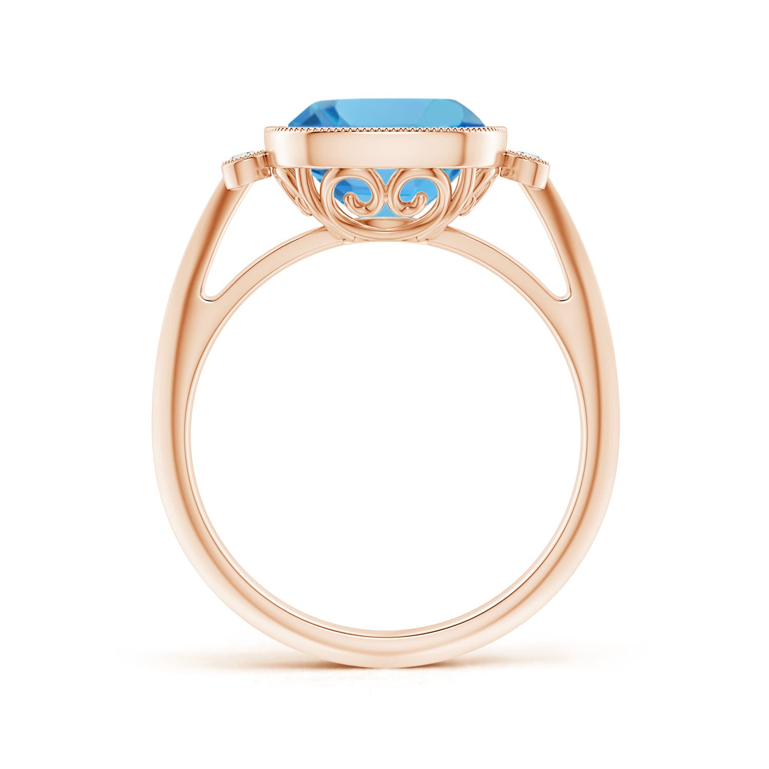 AA - Swiss Blue Topaz / 3.34 CT / 14 KT Rose Gold