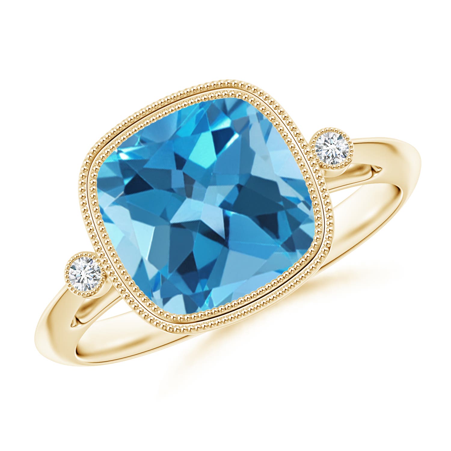 AA - Swiss Blue Topaz / 3.34 CT / 14 KT Yellow Gold