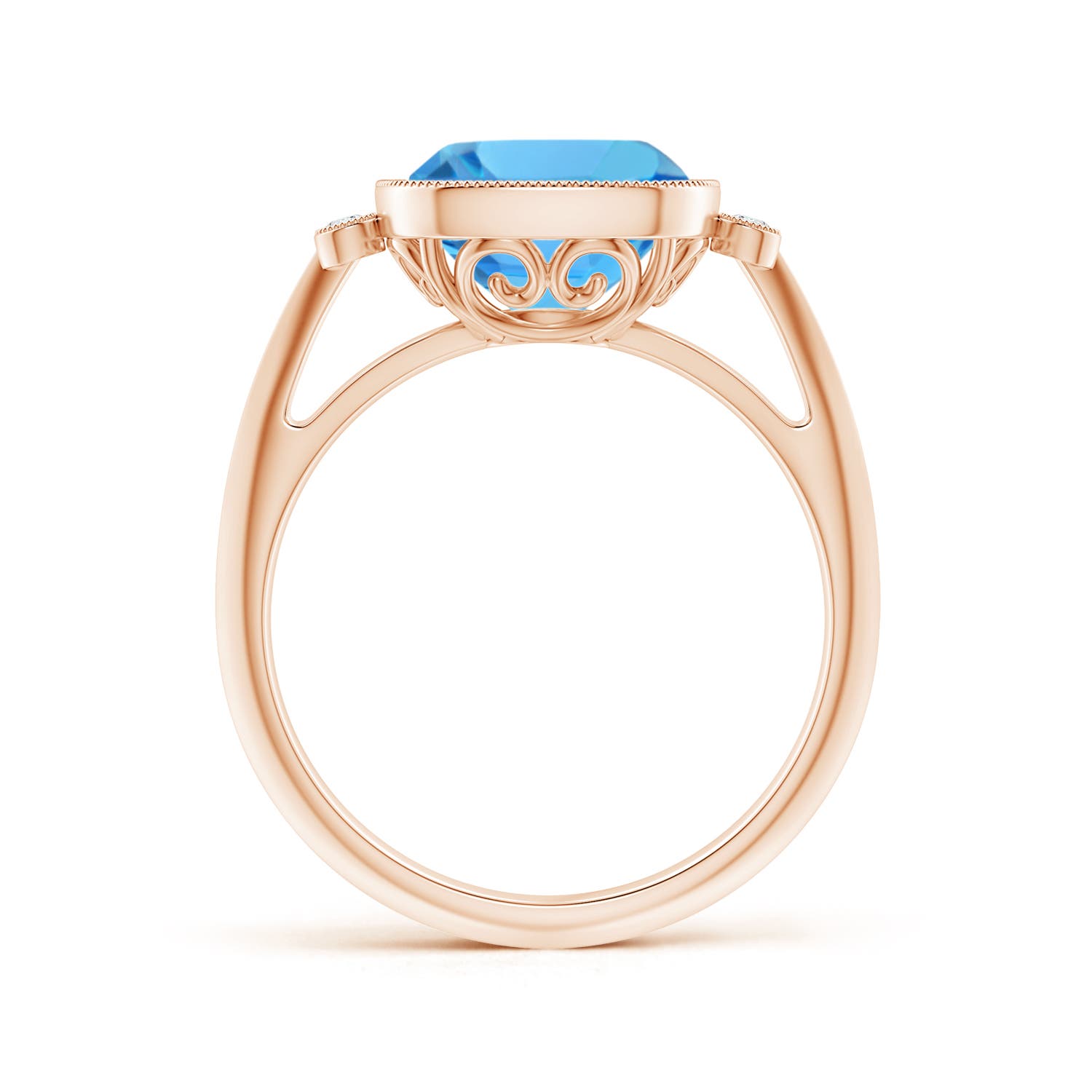 AAA - Swiss Blue Topaz / 3.34 CT / 14 KT Rose Gold