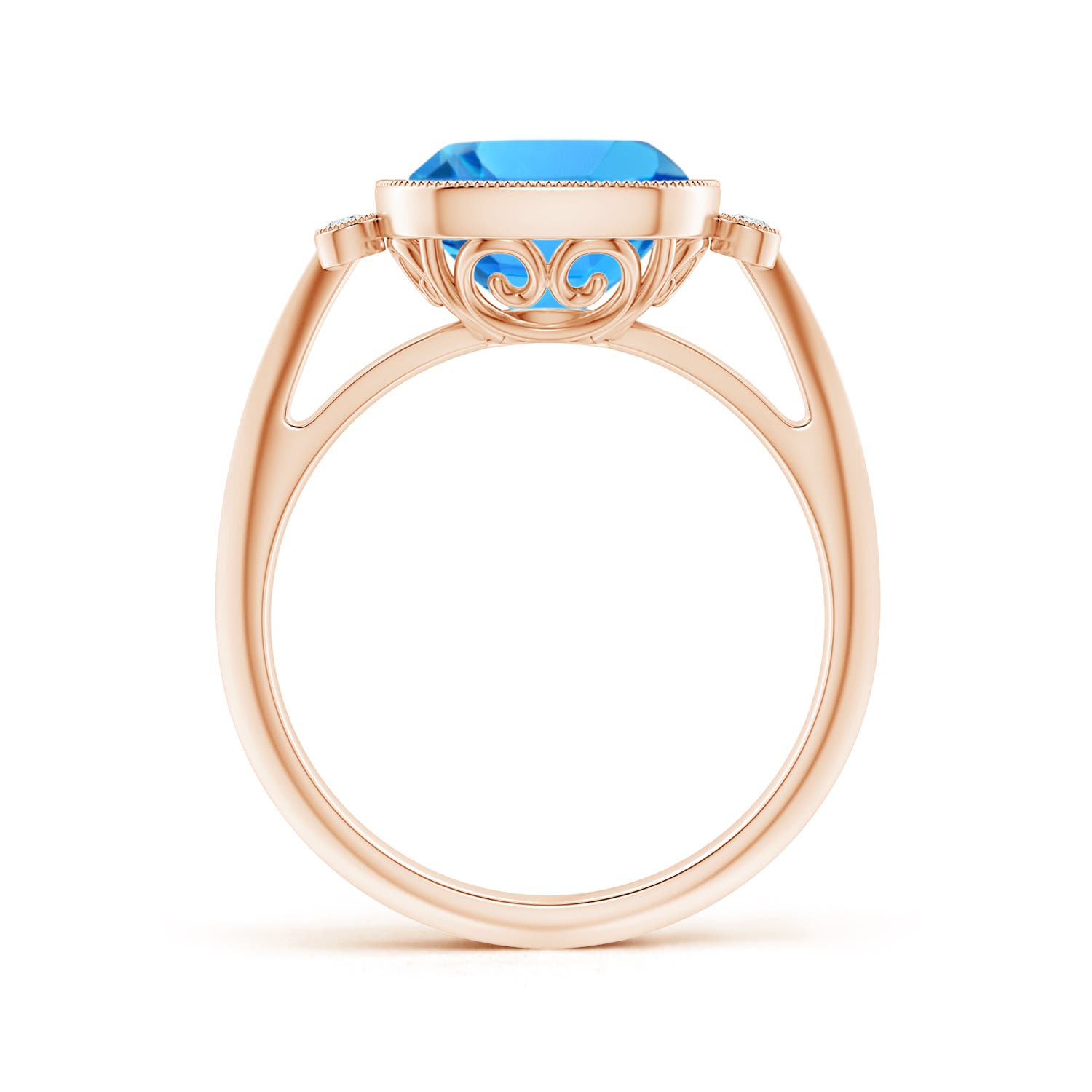 AAAA - Swiss Blue Topaz / 3.34 CT / 14 KT Rose Gold