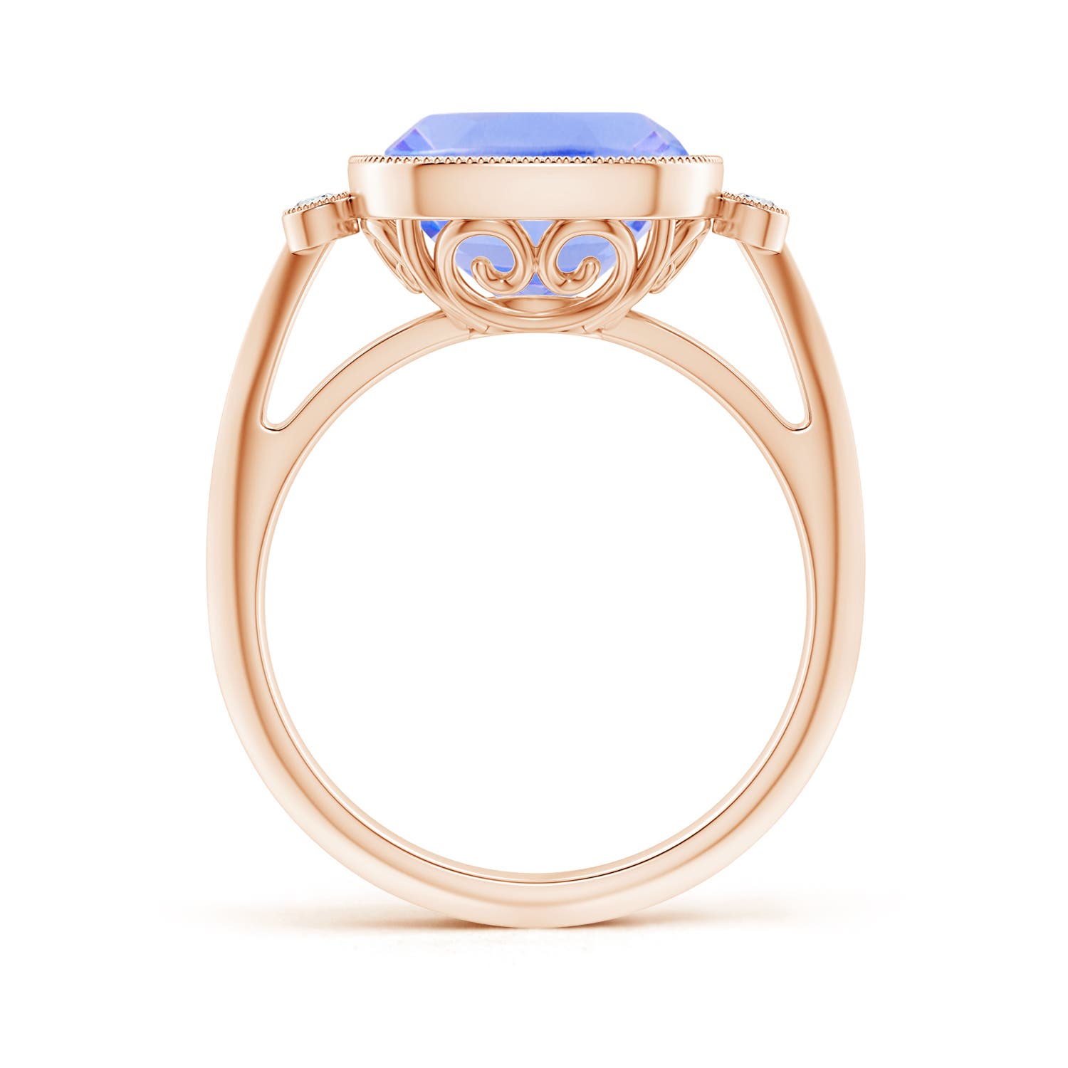 A - Tanzanite / 4.56 CT / 14 KT Rose Gold