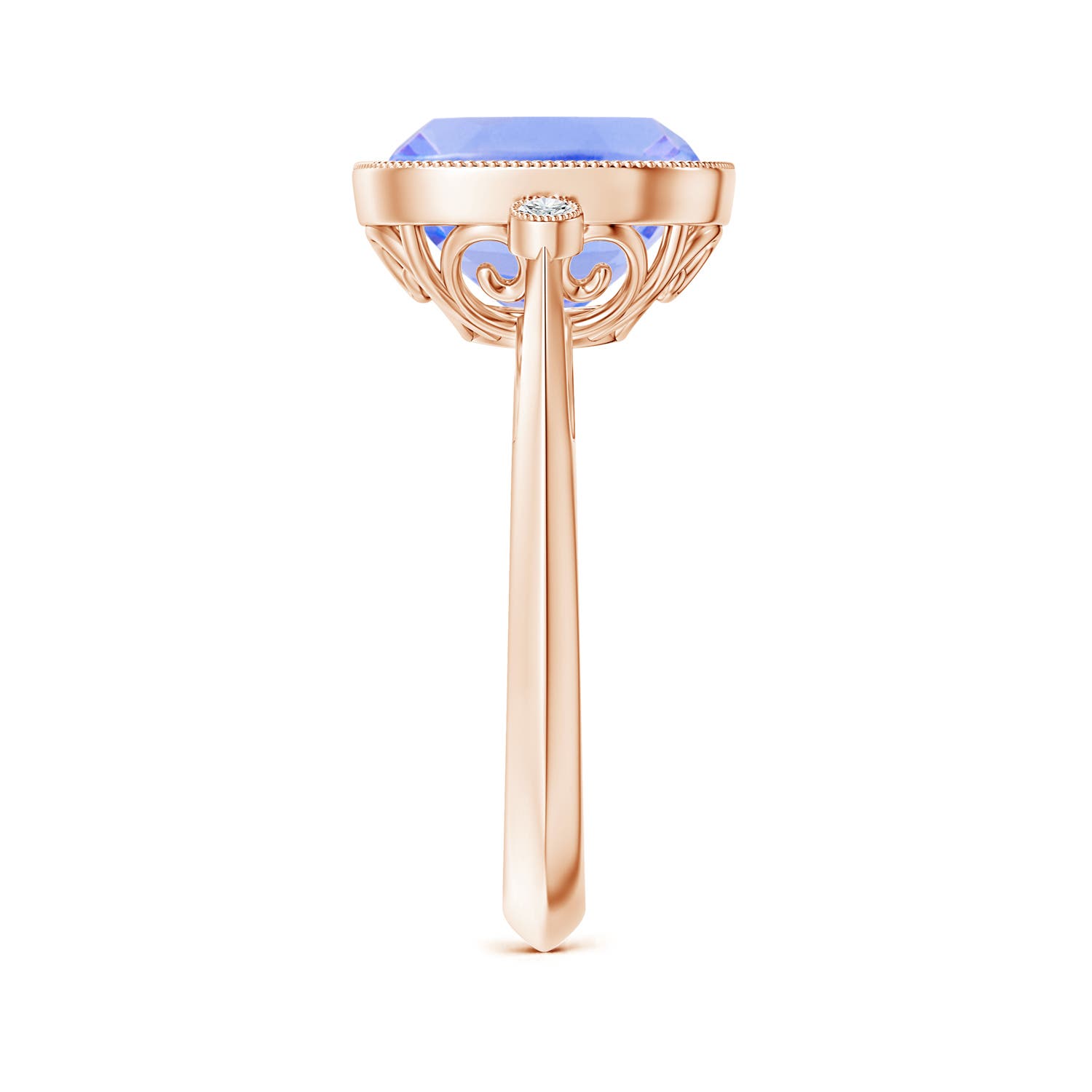 A - Tanzanite / 4.56 CT / 14 KT Rose Gold