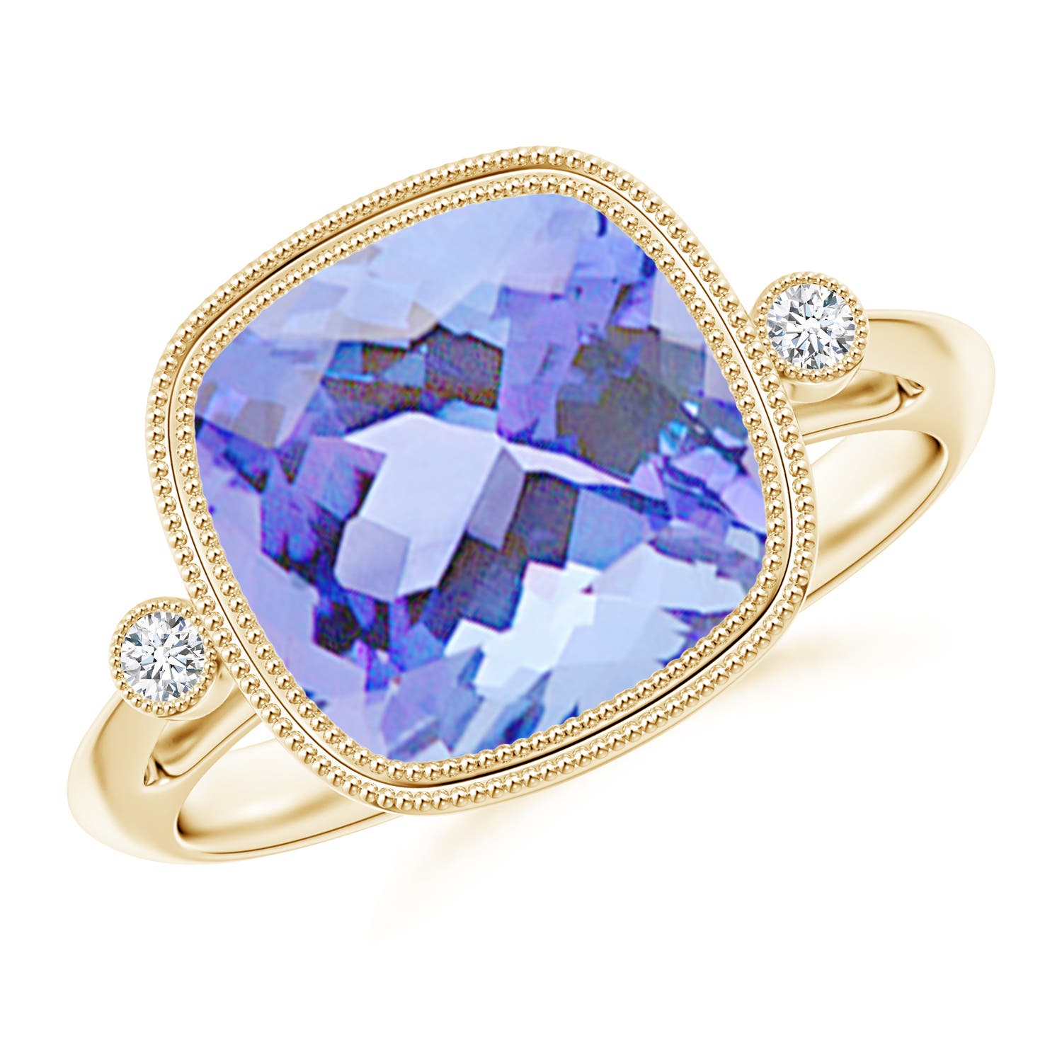 A - Tanzanite / 4.56 CT / 14 KT Yellow Gold