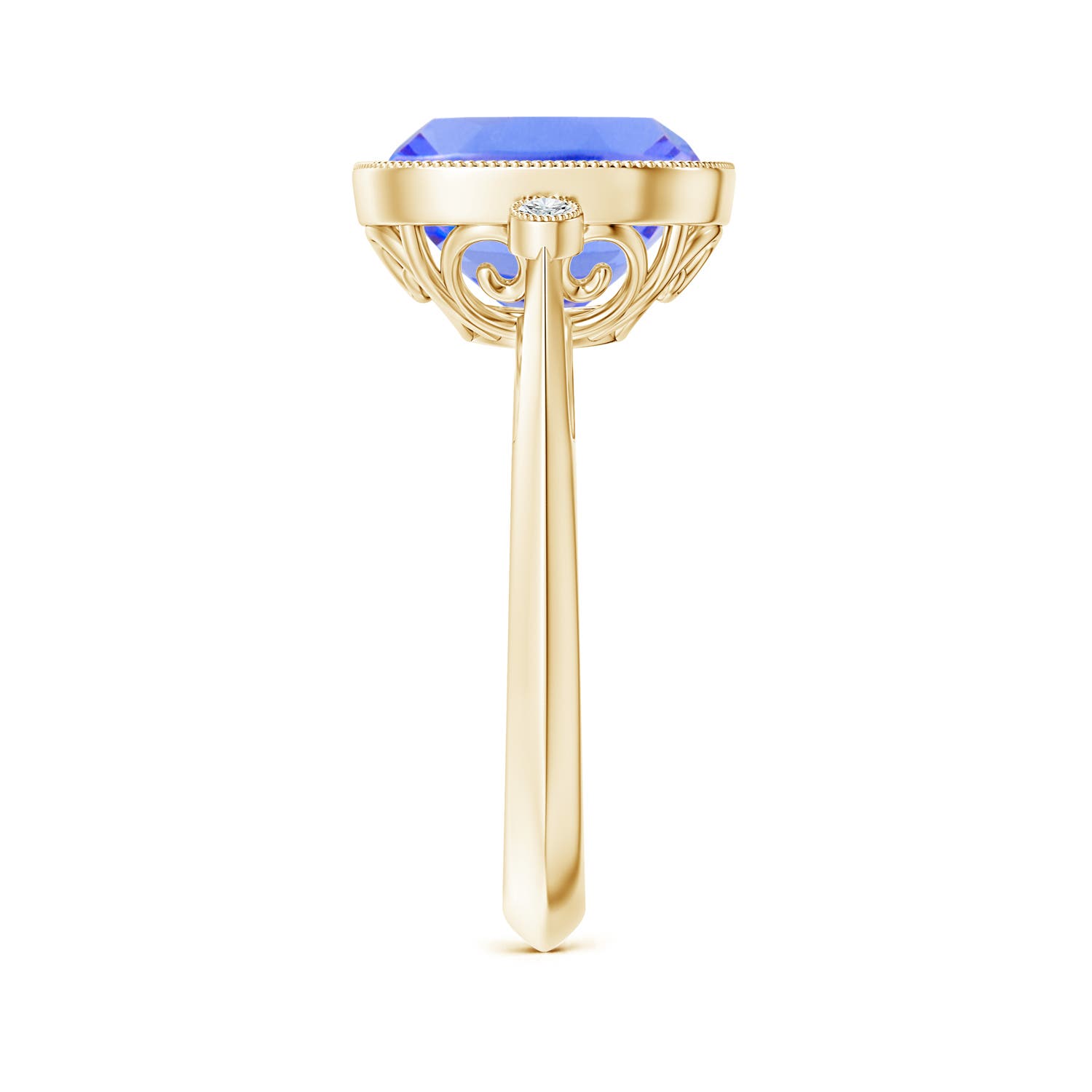 AA - Tanzanite / 4.56 CT / 14 KT Yellow Gold