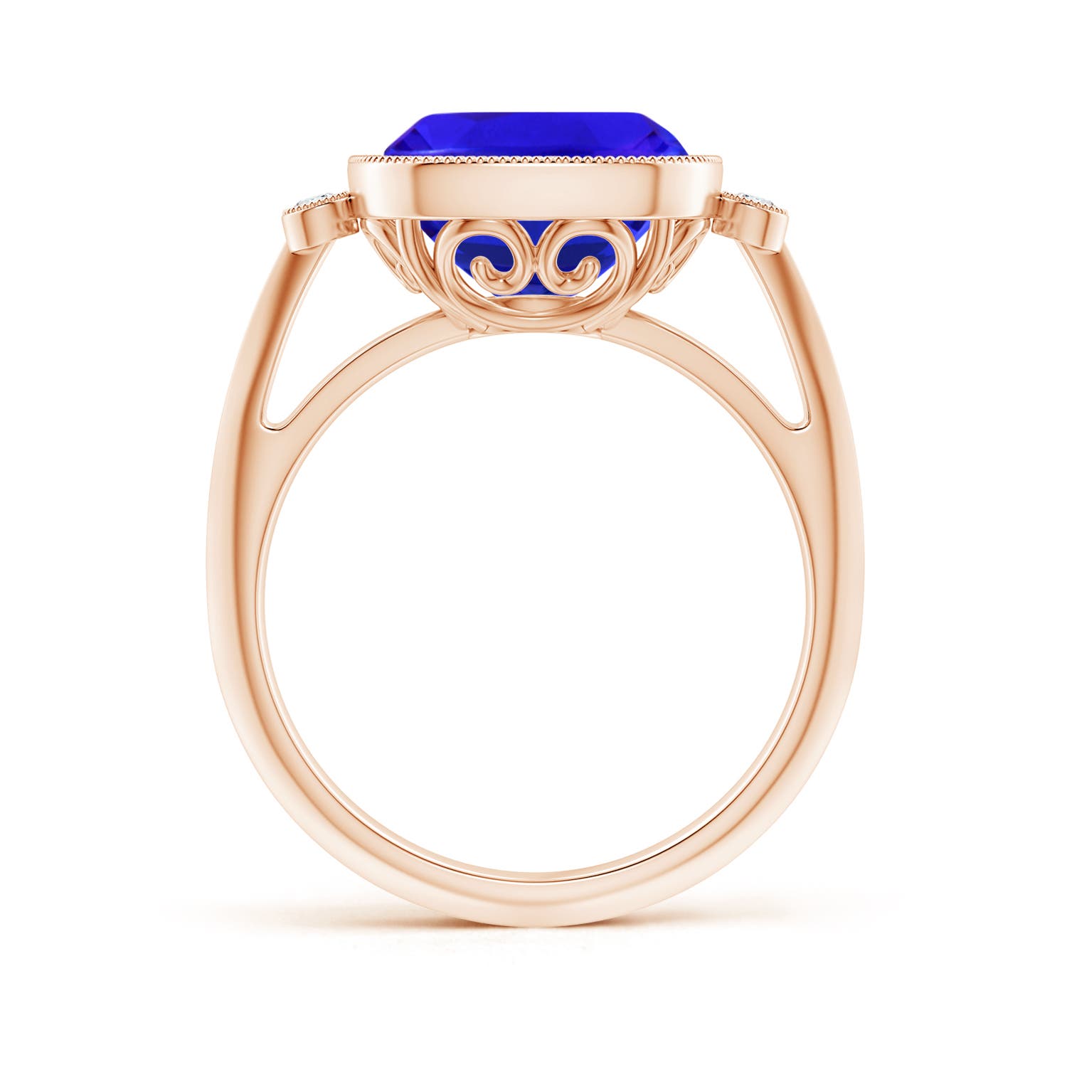 AAA - Tanzanite / 4.56 CT / 14 KT Rose Gold