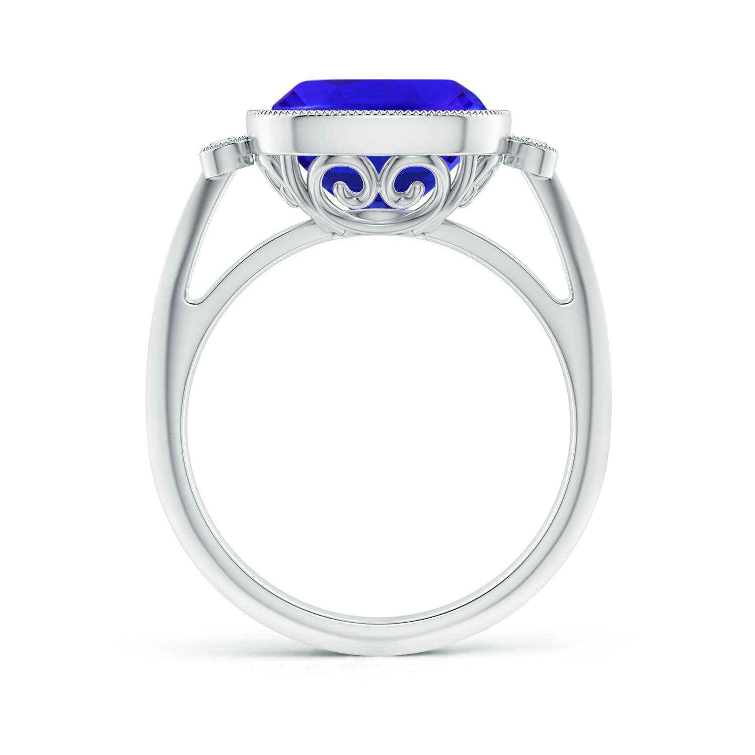 AAA - Tanzanite / 4.56 CT / 14 KT White Gold