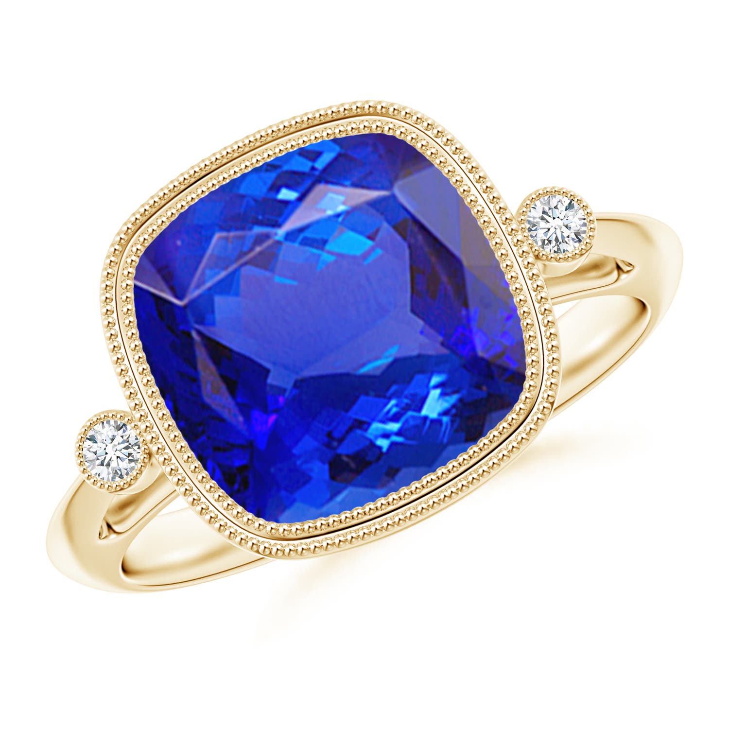 AAA - Tanzanite / 4.56 CT / 14 KT Yellow Gold