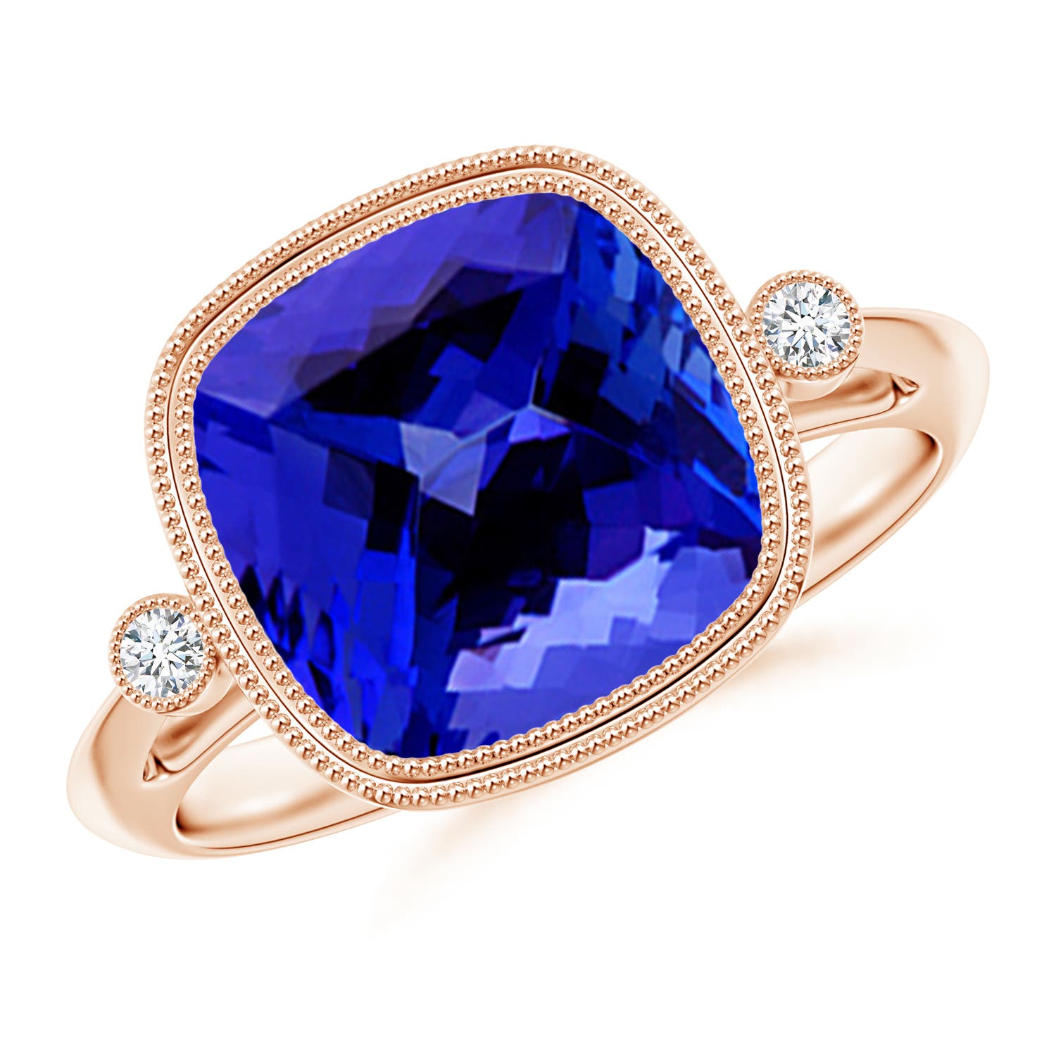 AAAA - Tanzanite / 4.56 CT / 14 KT Rose Gold