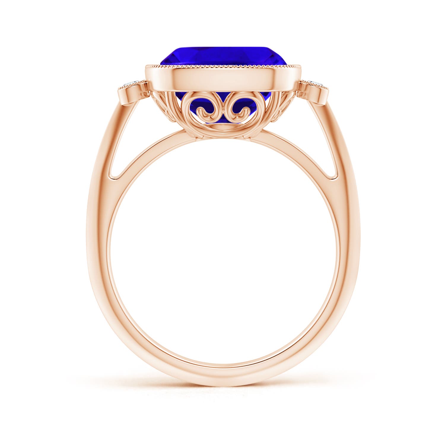 AAAA - Tanzanite / 4.56 CT / 14 KT Rose Gold