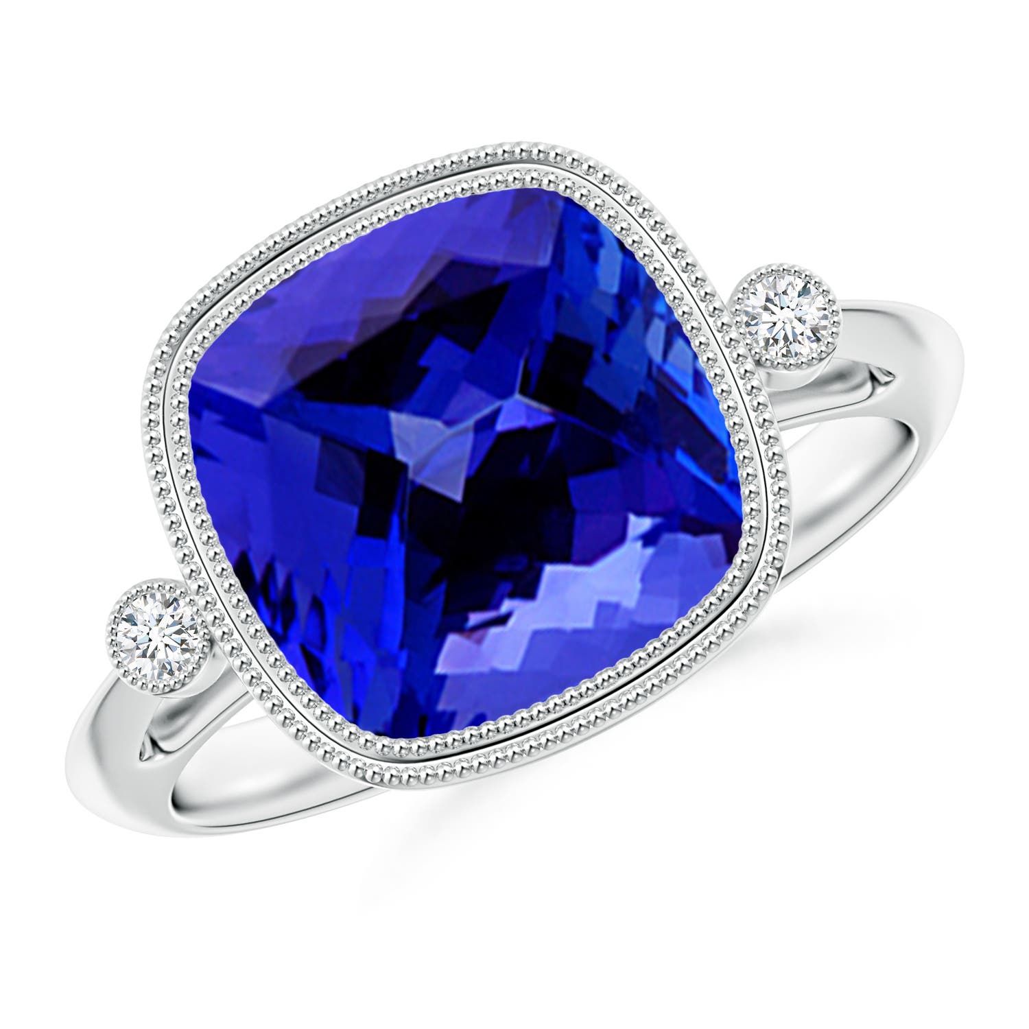 AAAA - Tanzanite / 4.56 CT / 14 KT White Gold