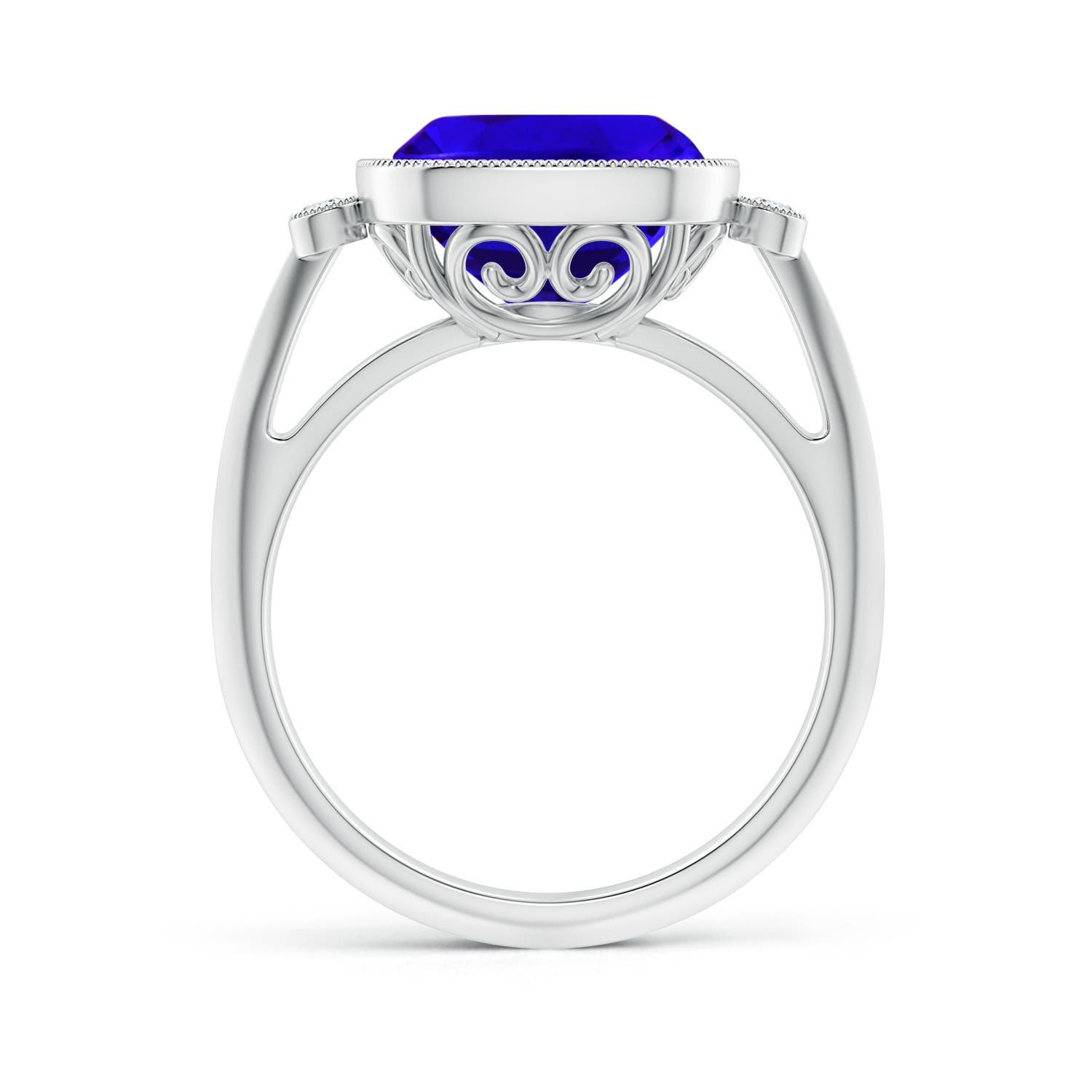 AAAA - Tanzanite / 4.56 CT / 14 KT White Gold