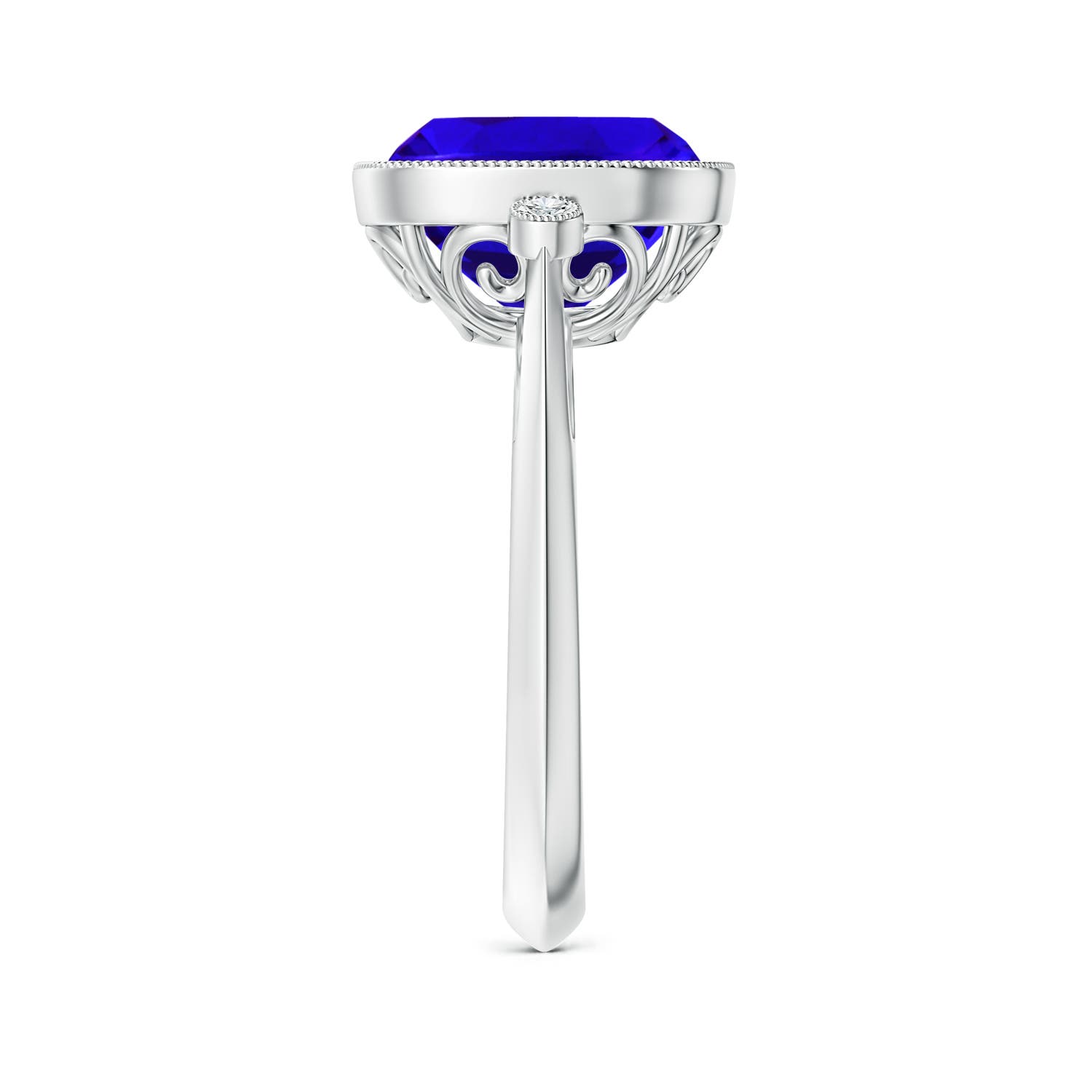 AAAA - Tanzanite / 4.56 CT / 14 KT White Gold