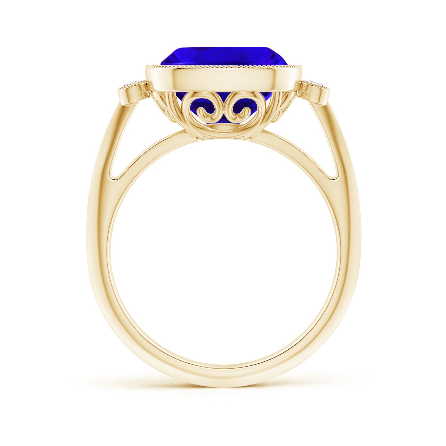 AAAA - Tanzanite / 4.56 CT / 14 KT Yellow Gold