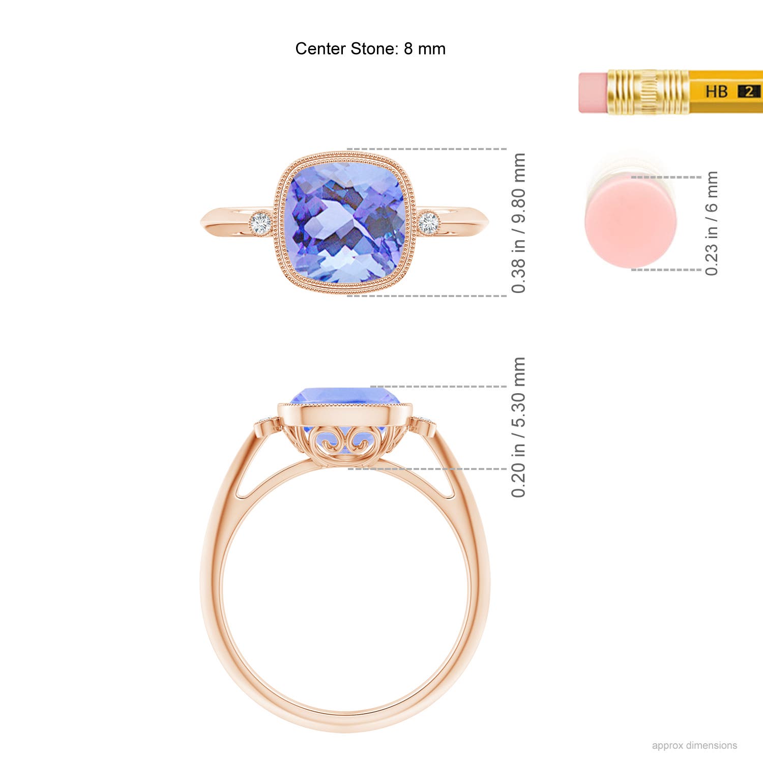 A - Tanzanite / 2.19 CT / 14 KT Rose Gold