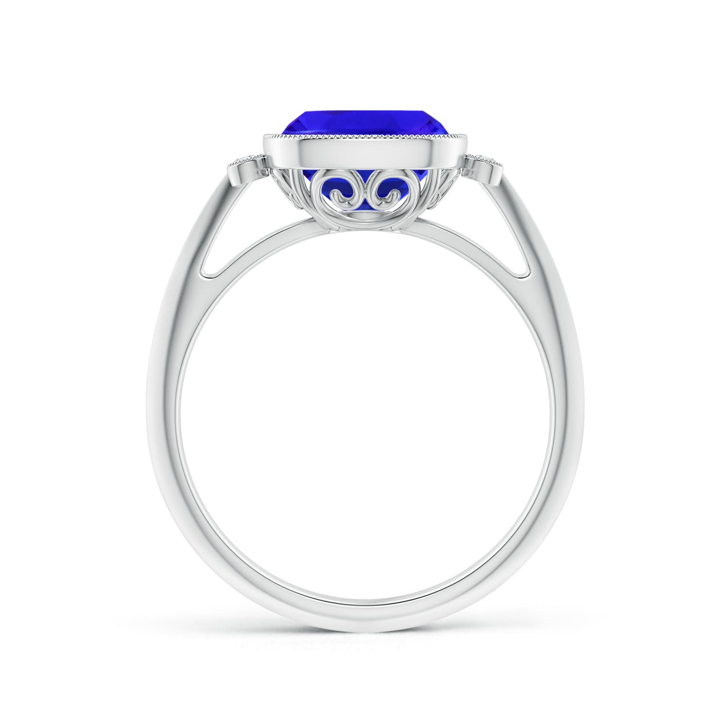 AAA - Tanzanite / 2.19 CT / 14 KT White Gold