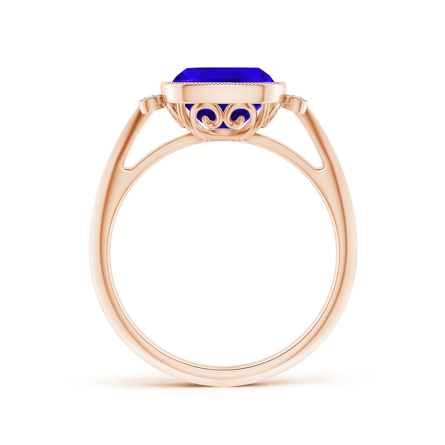 AAAA - Tanzanite / 2.19 CT / 14 KT Rose Gold