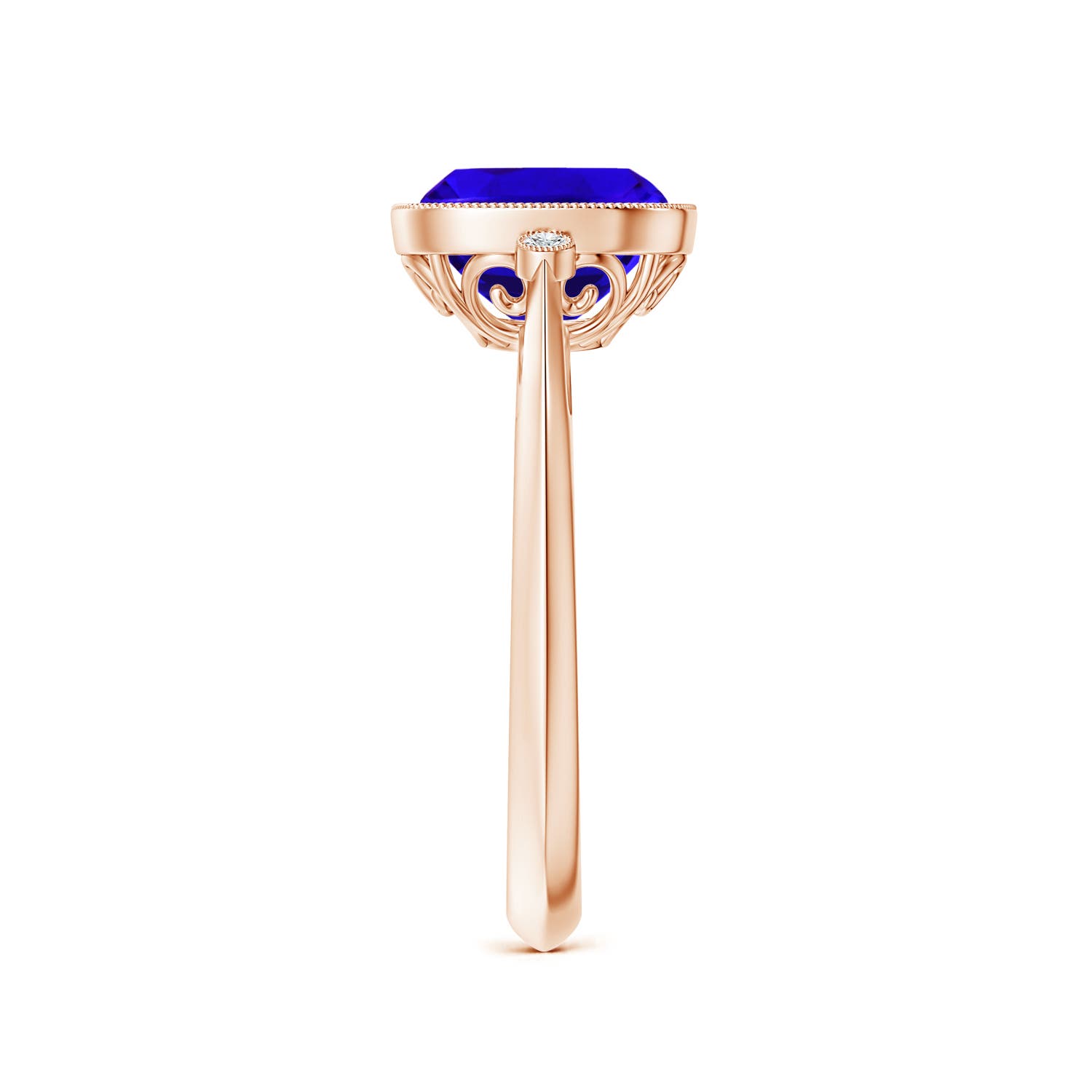 AAAA - Tanzanite / 2.19 CT / 14 KT Rose Gold