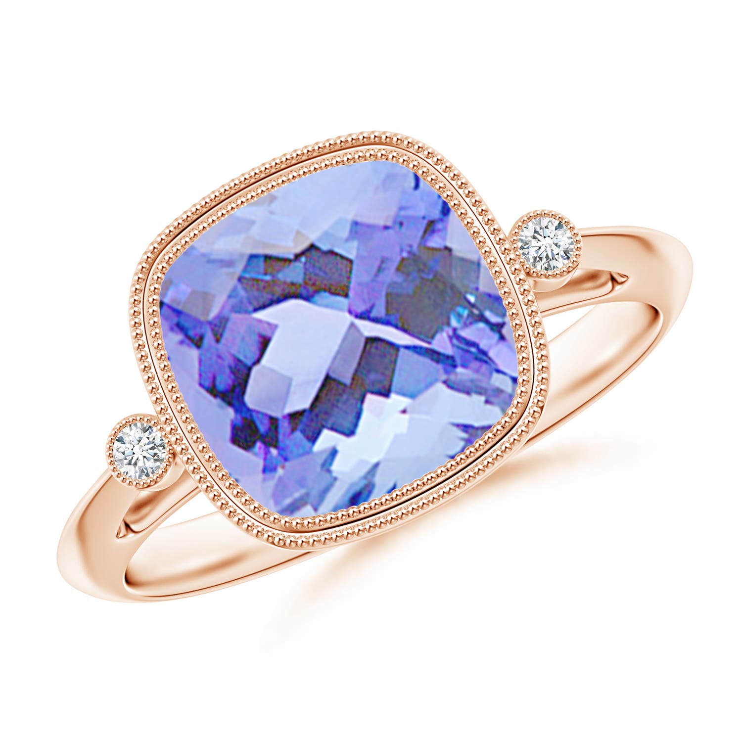 A - Tanzanite / 3.84 CT / 14 KT Rose Gold