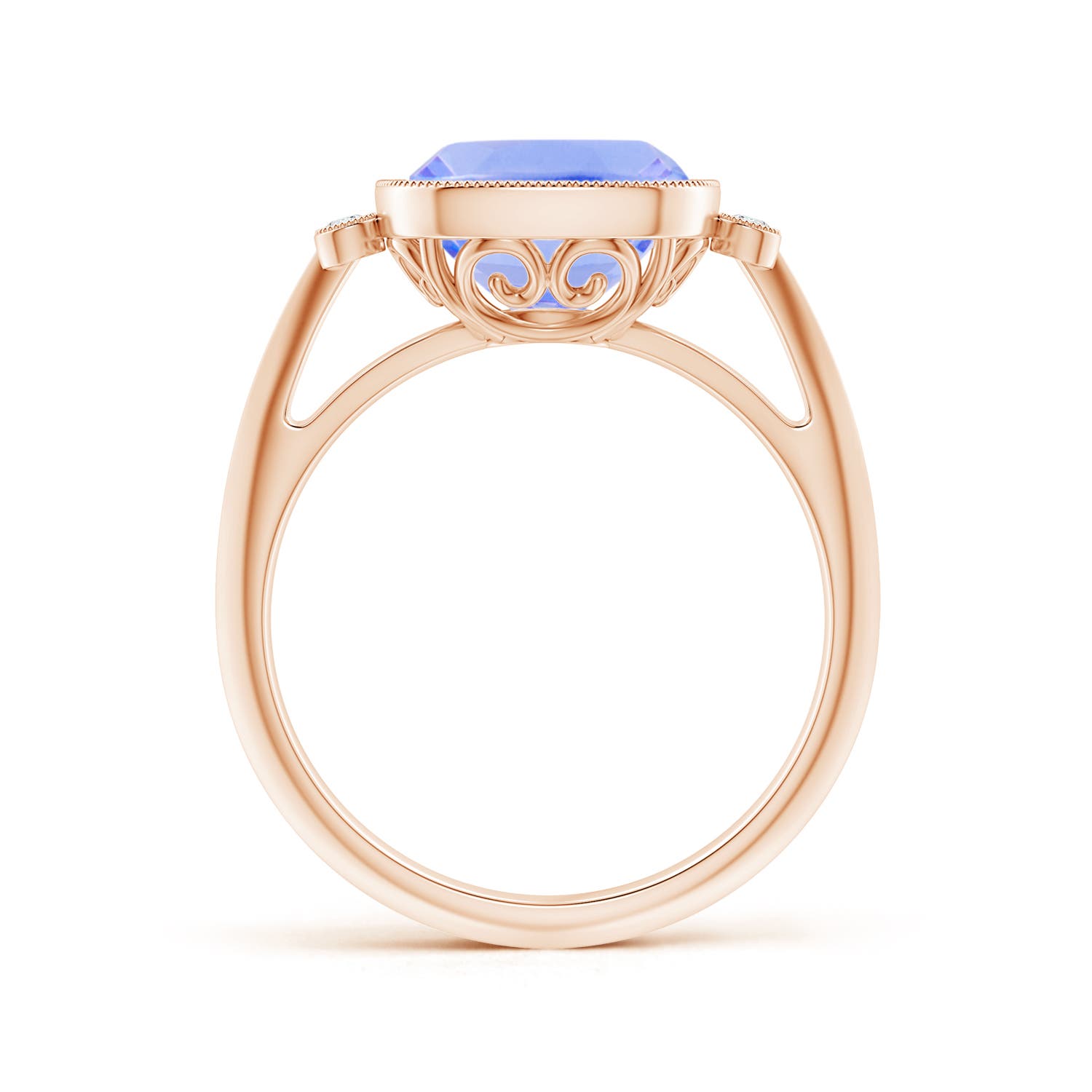 A - Tanzanite / 3.84 CT / 14 KT Rose Gold