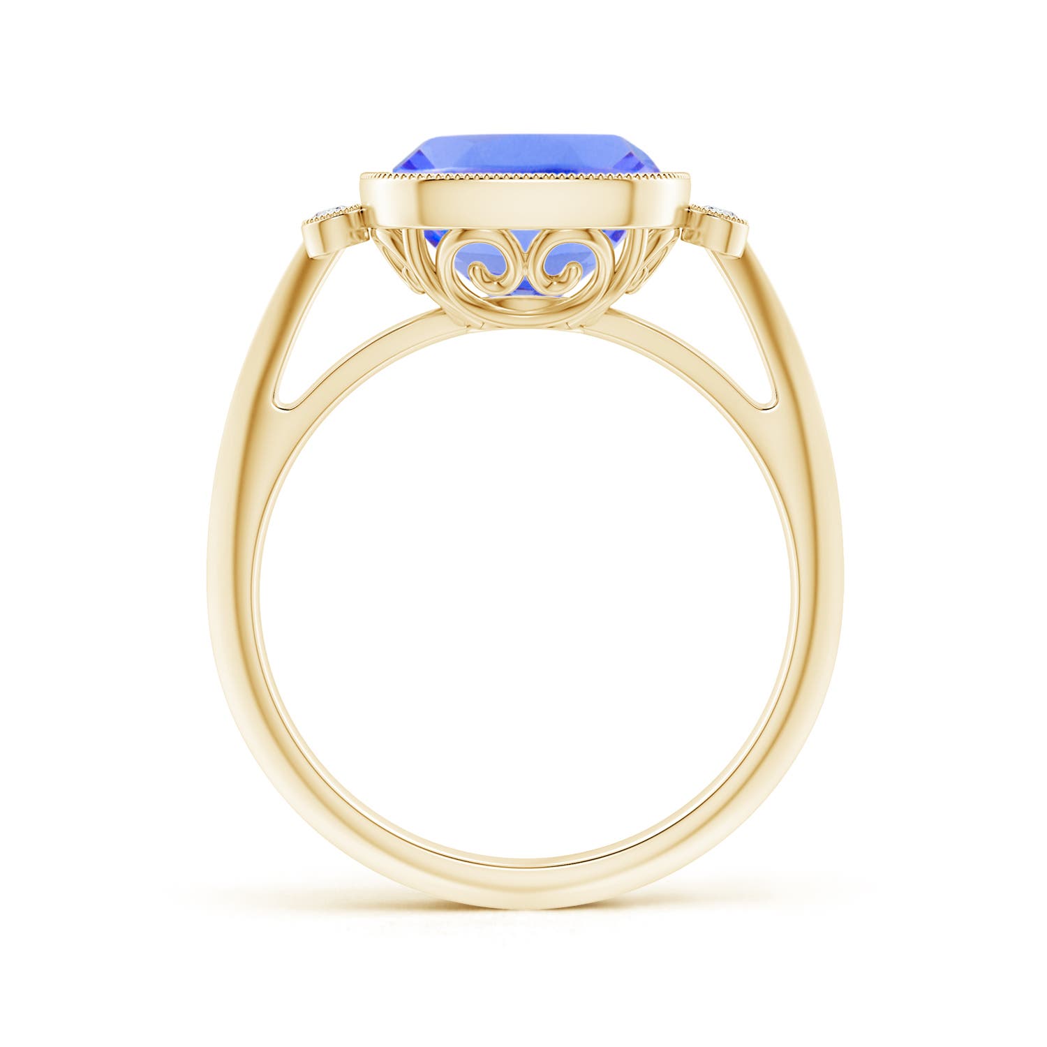 AA - Tanzanite / 3.84 CT / 14 KT Yellow Gold