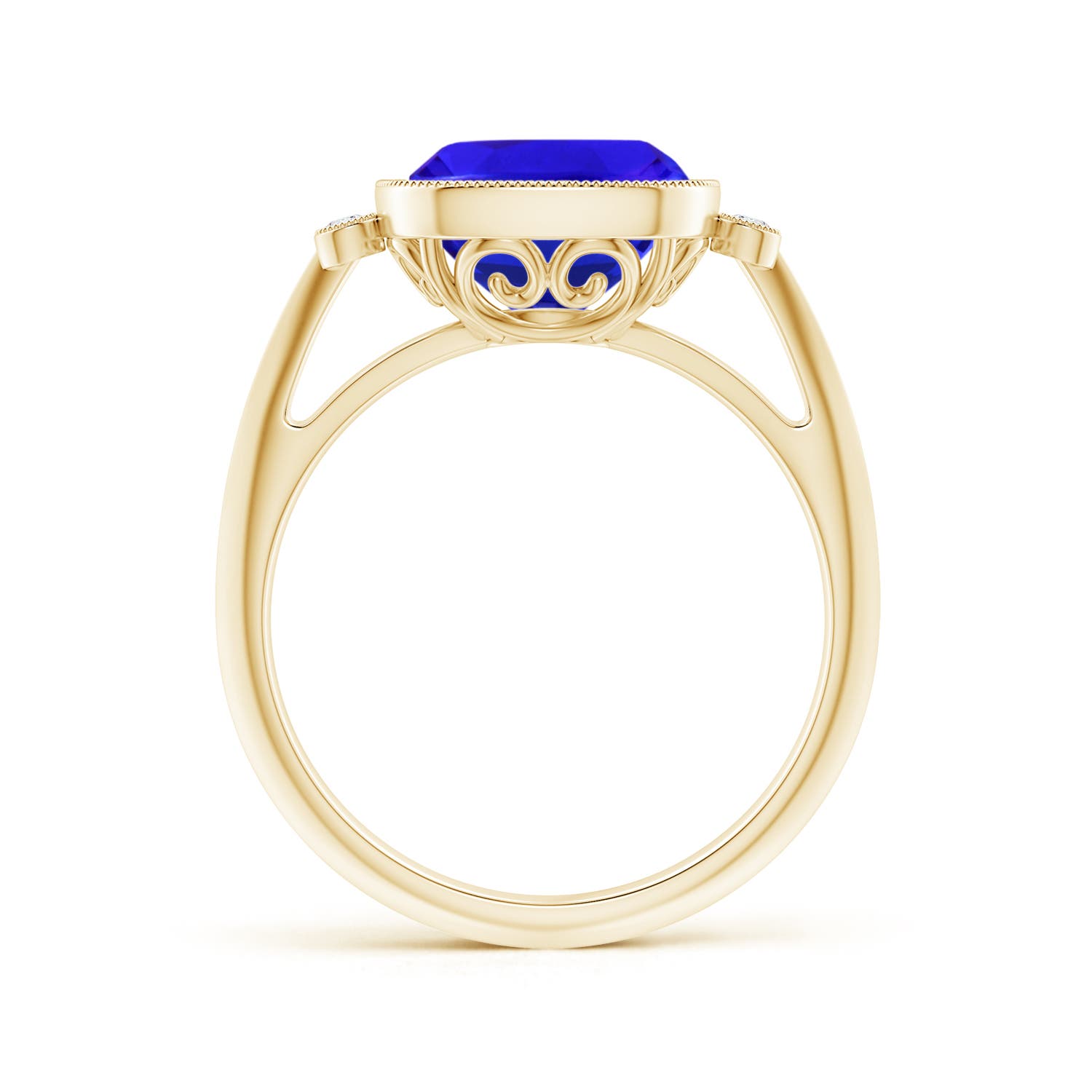 AAA - Tanzanite / 3.84 CT / 14 KT Yellow Gold