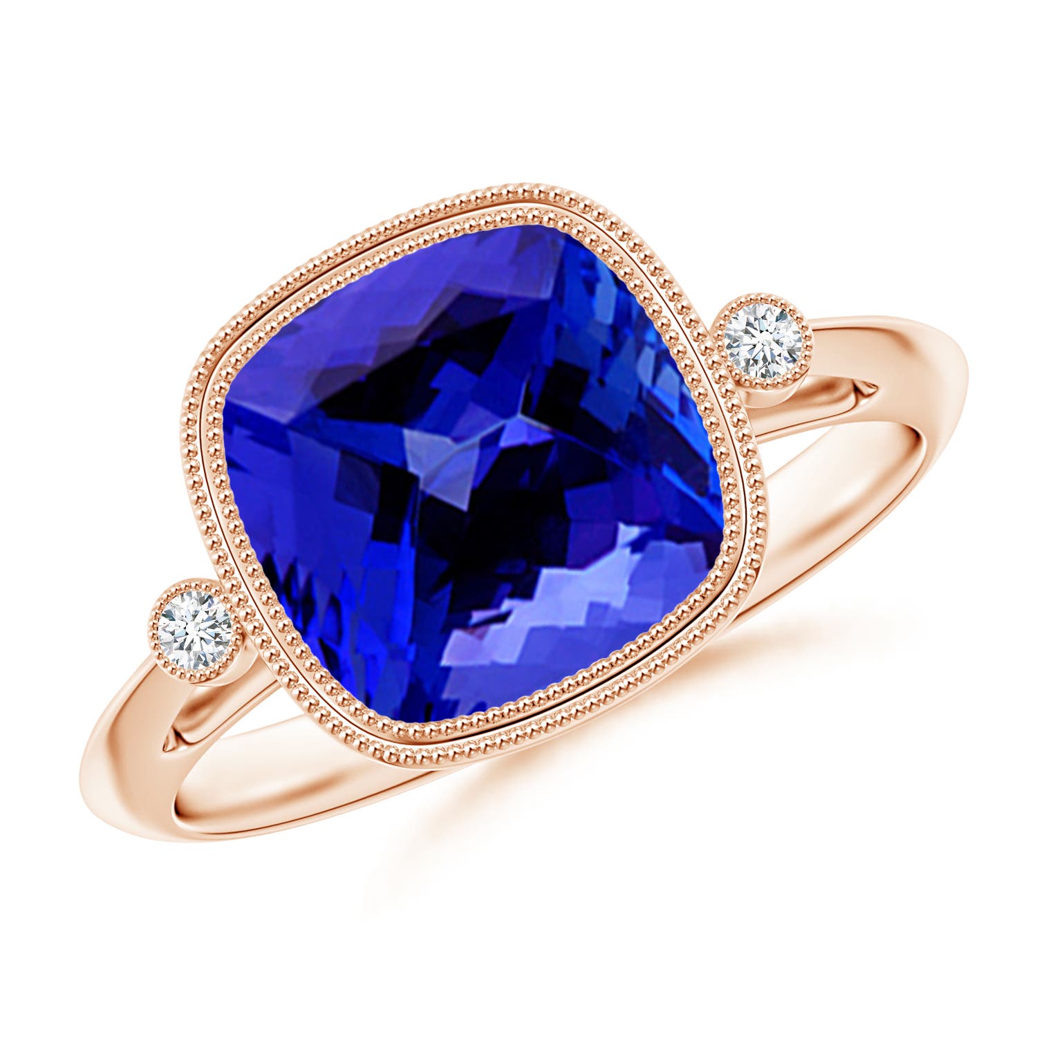 AAAA - Tanzanite / 3.84 CT / 14 KT Rose Gold