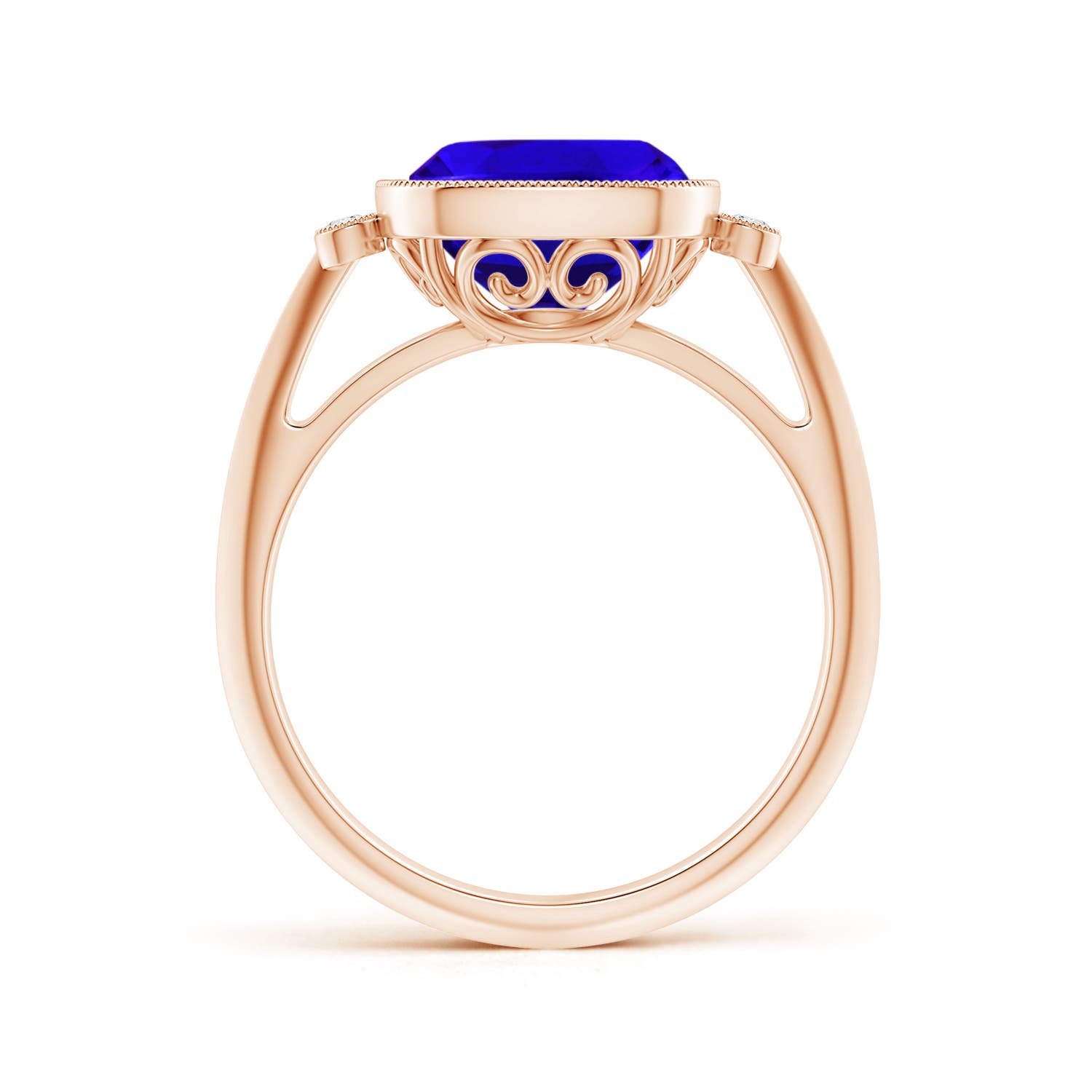 AAAA - Tanzanite / 3.84 CT / 14 KT Rose Gold