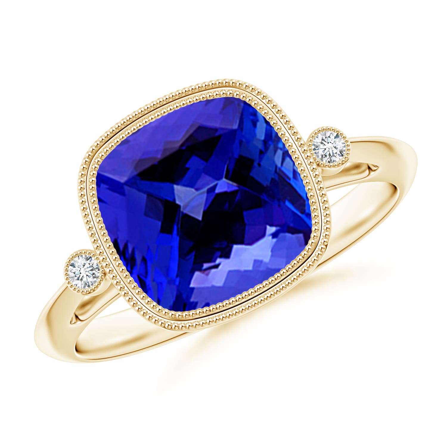 AAAA - Tanzanite / 3.84 CT / 14 KT Yellow Gold