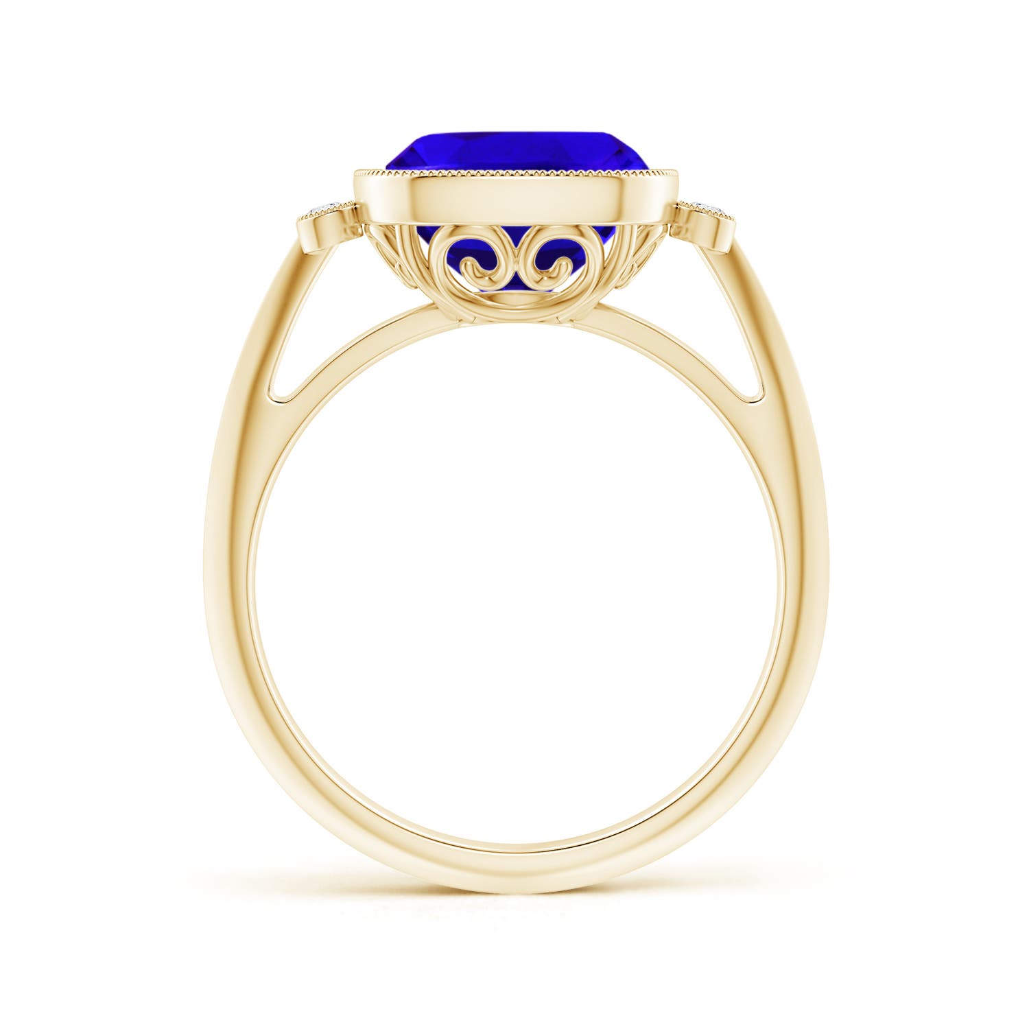 AAAA - Tanzanite / 3.84 CT / 14 KT Yellow Gold