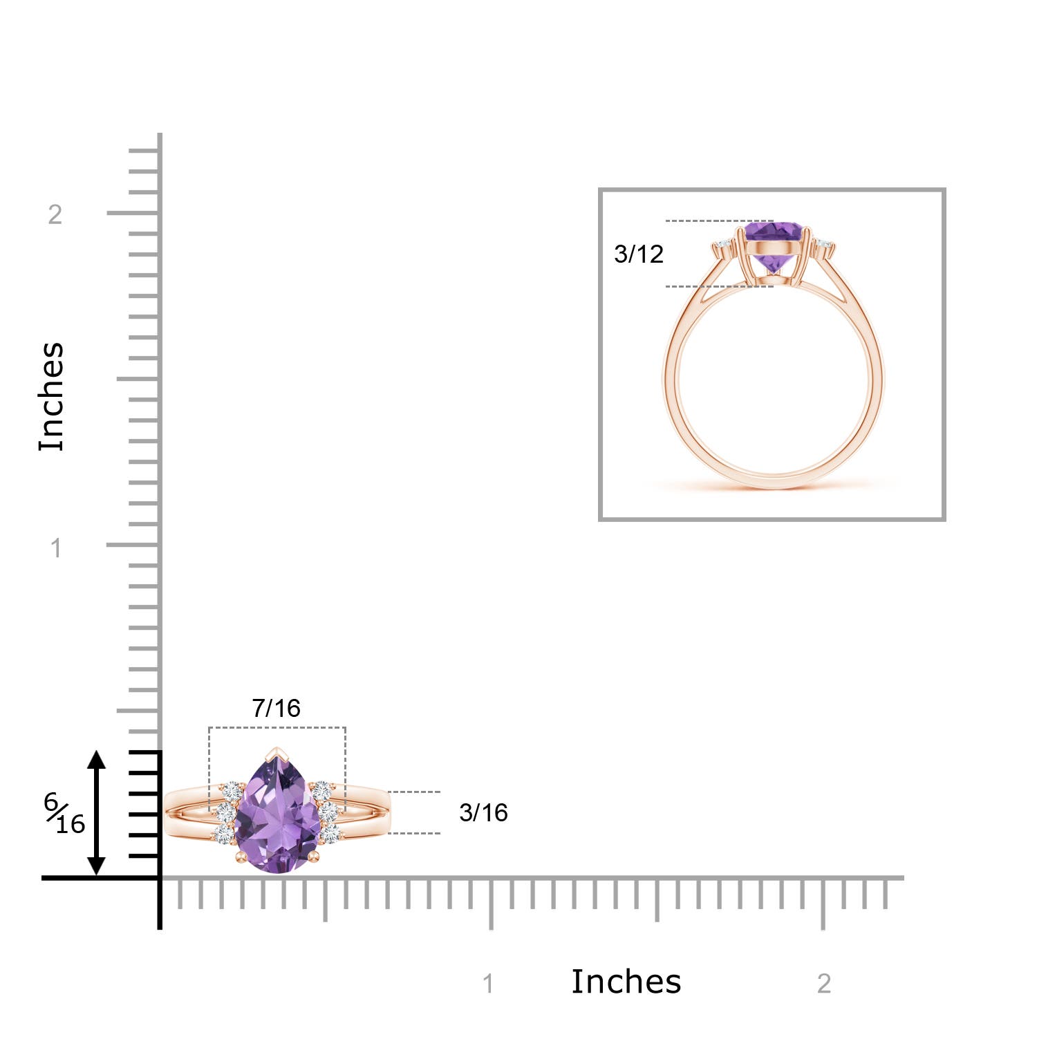 A - Amethyst / 1.73 CT / 14 KT Rose Gold