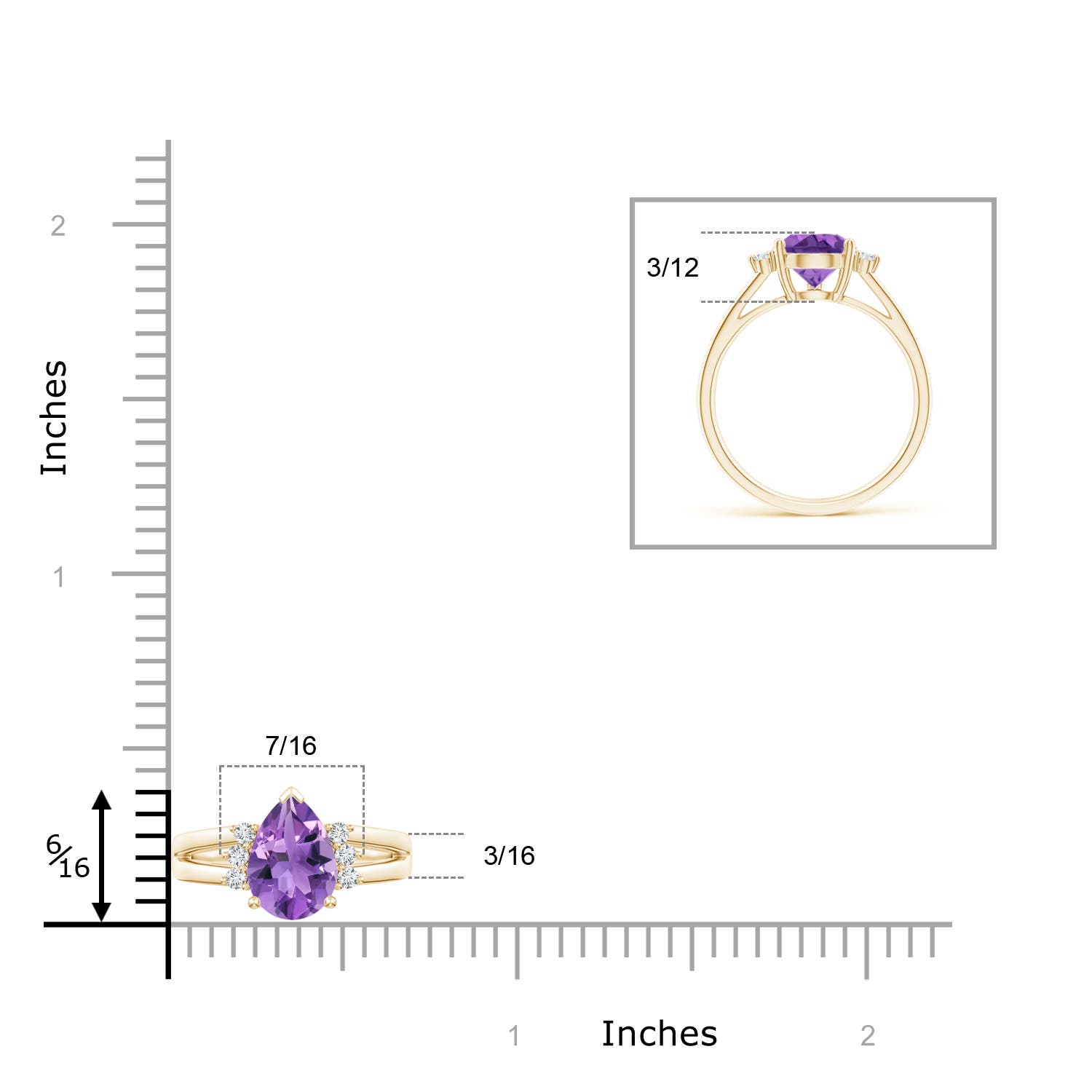 AA - Amethyst / 1.73 CT / 14 KT Yellow Gold