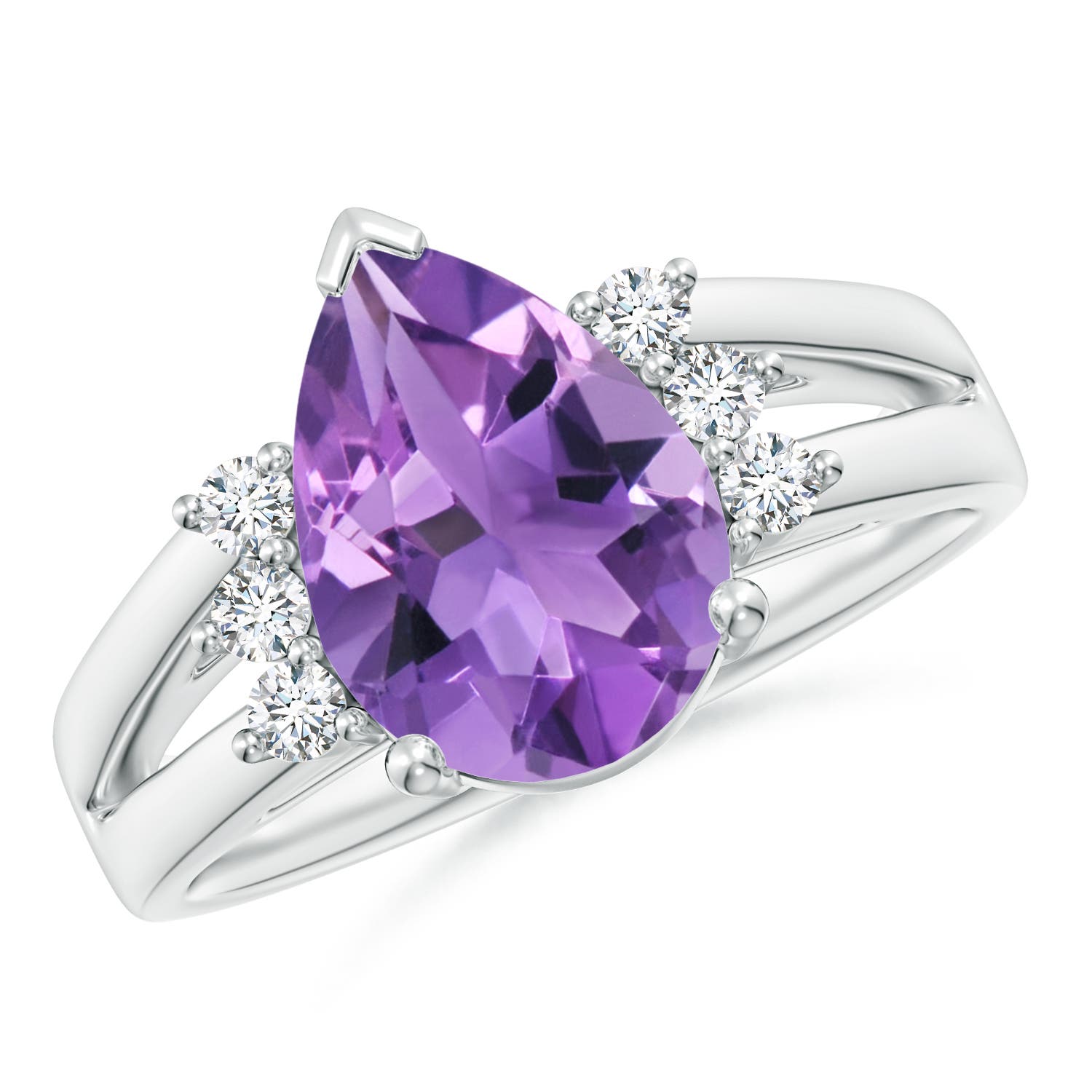 AA - Amethyst / 2.77 CT / 14 KT White Gold